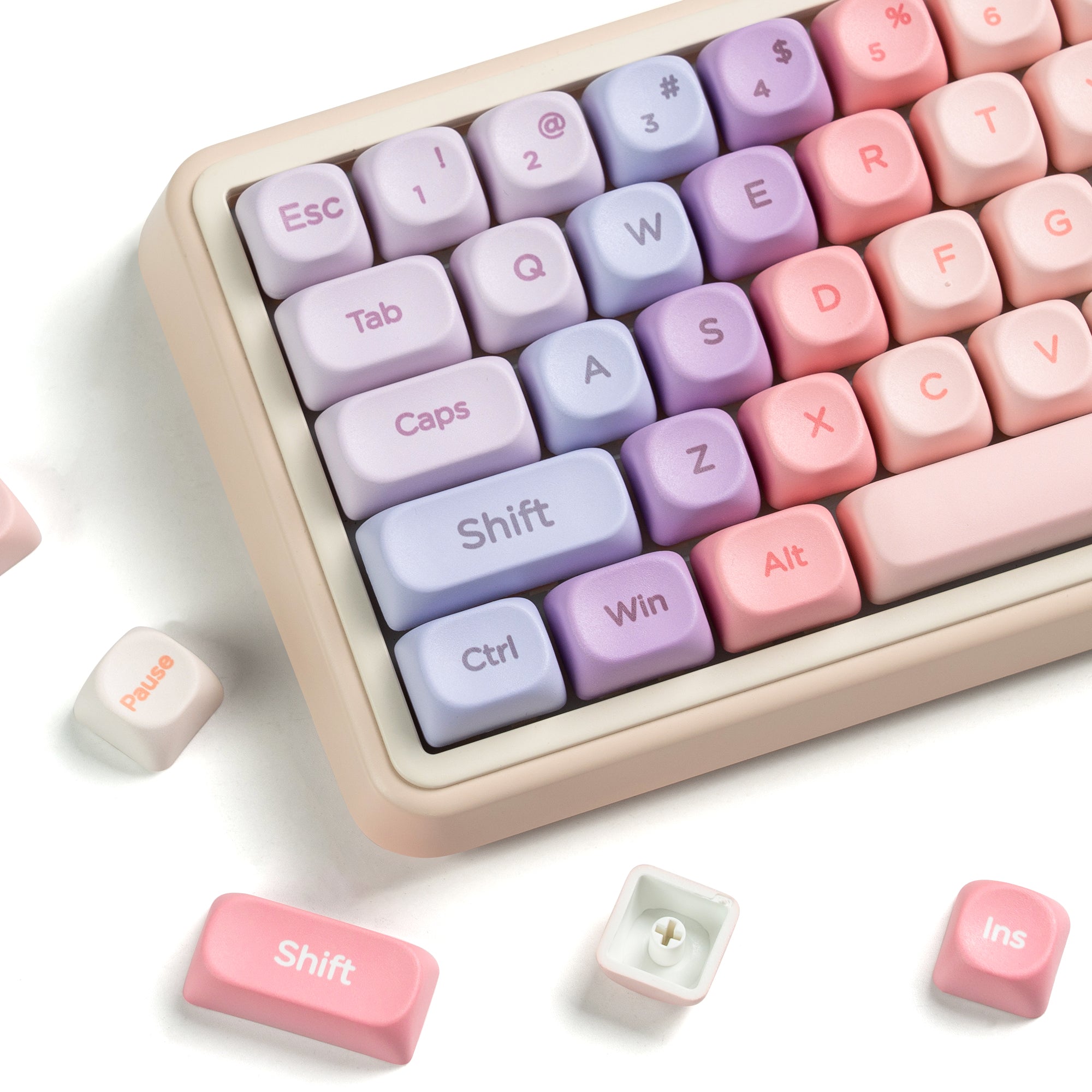 Womier Neon Spectrum MOA Profile Dye-Sublimation PBT Keycap Set