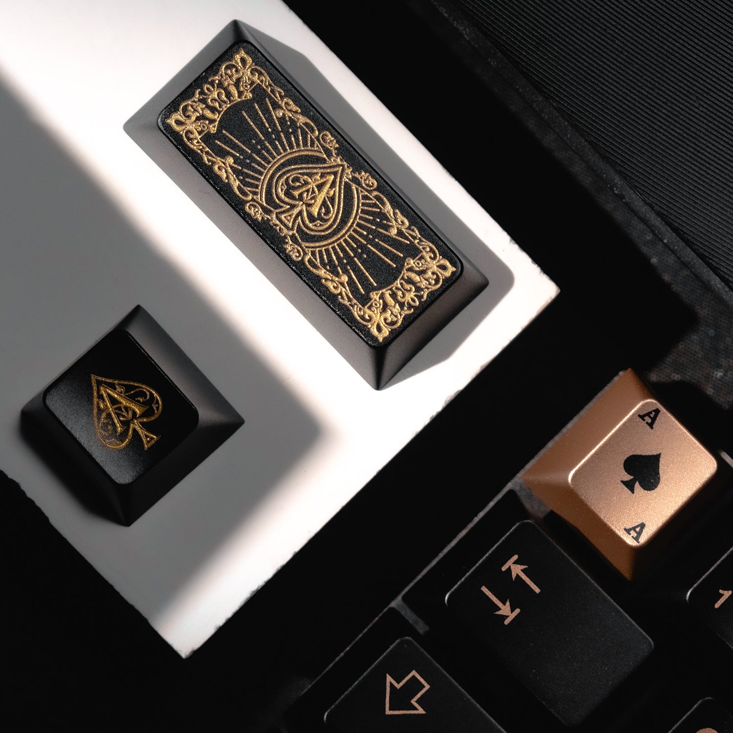 Womier Spade 112-Key Cherry Profile Metallic Coating Keycap Set