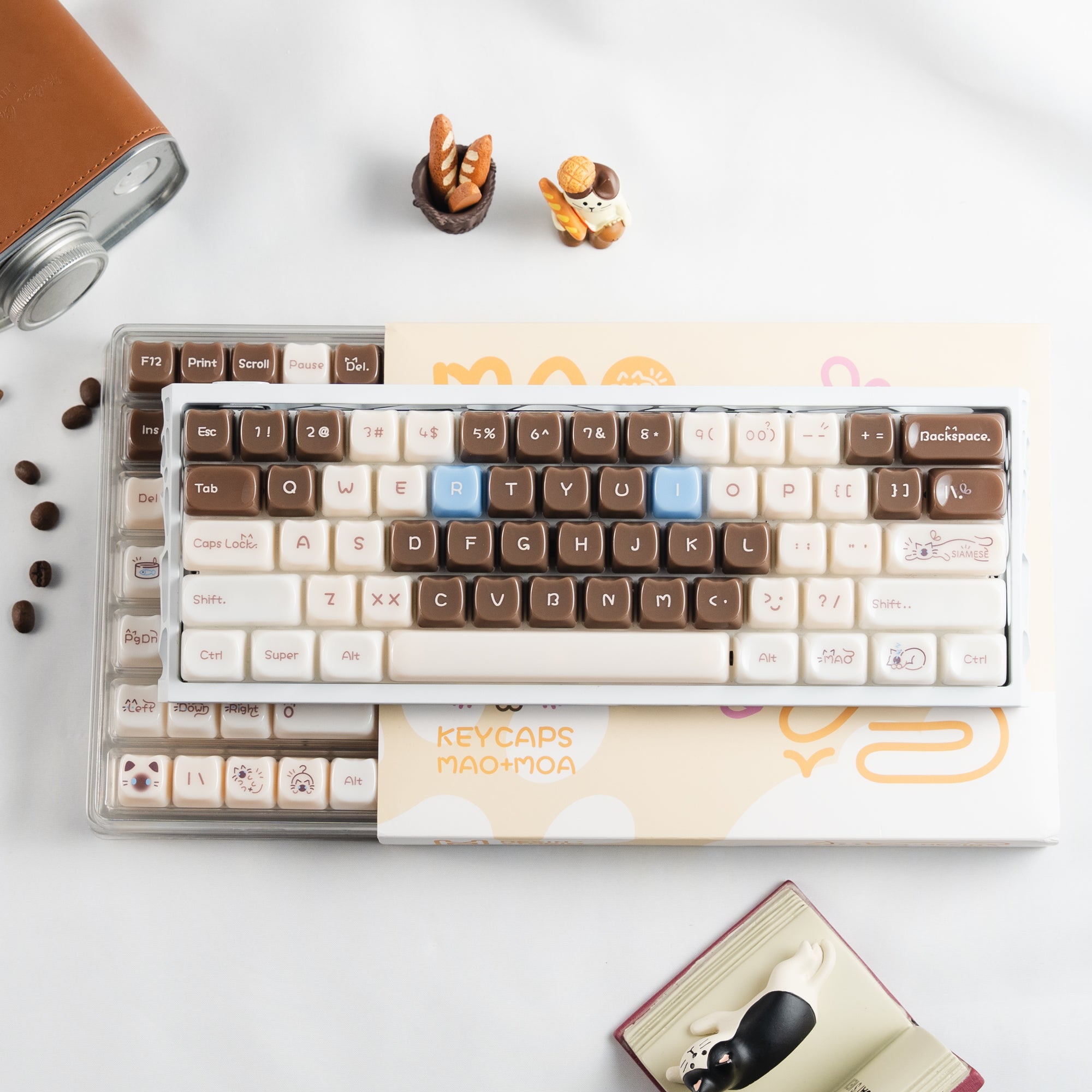 Womier Kittens Themed MOA+MAO Profile PC Keycap Set