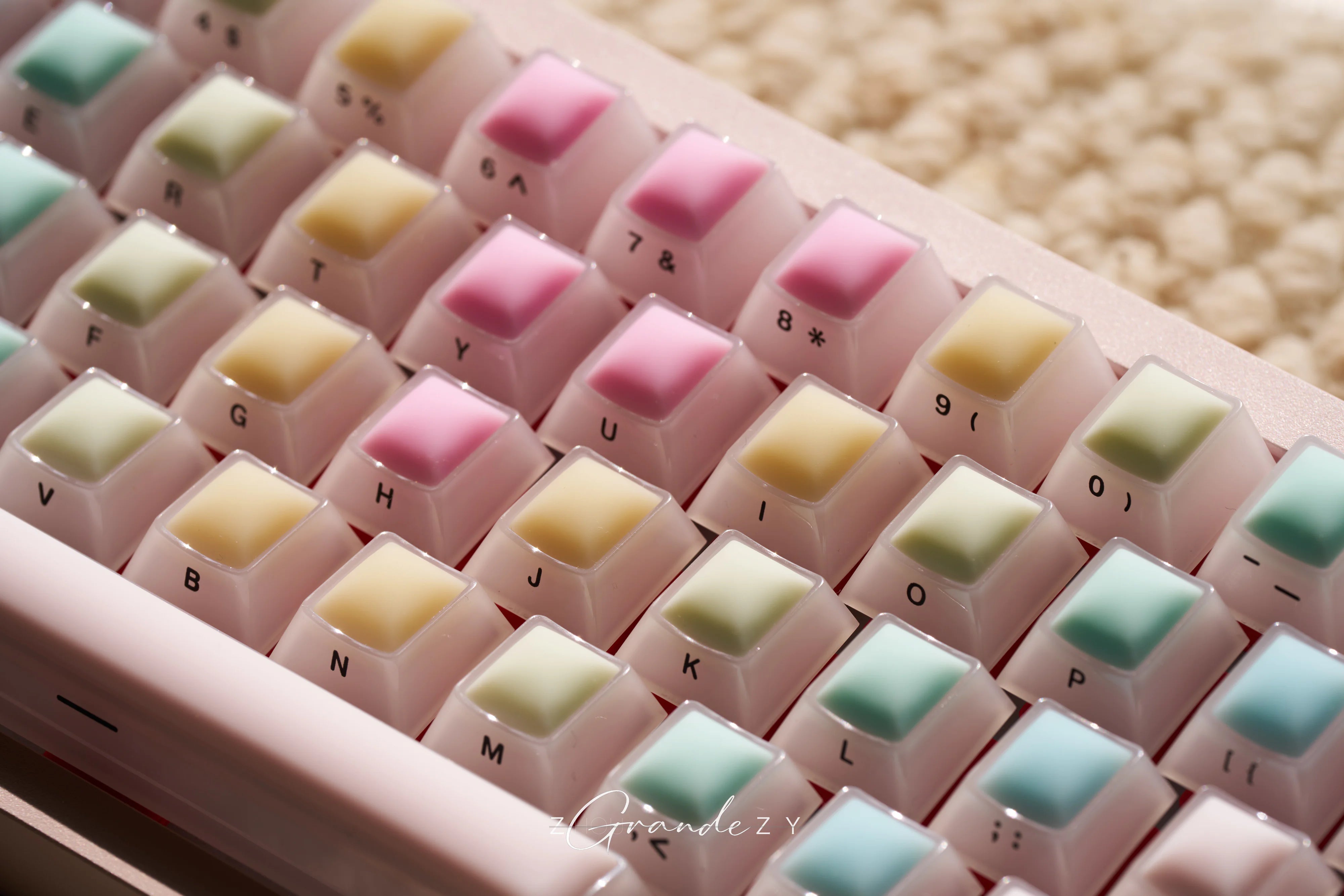 Womier SK65 キーボード × Womier Jello キーキャップ Womier Jello 113-Key Side-Printed OEM Profile Keycap