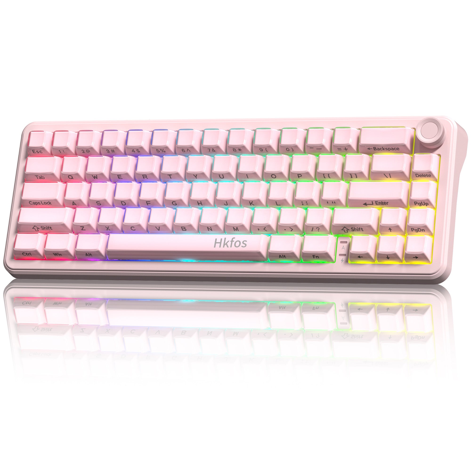 Hkfos L65 65% Gaming Mechanical Keyboard Wireless with Knob