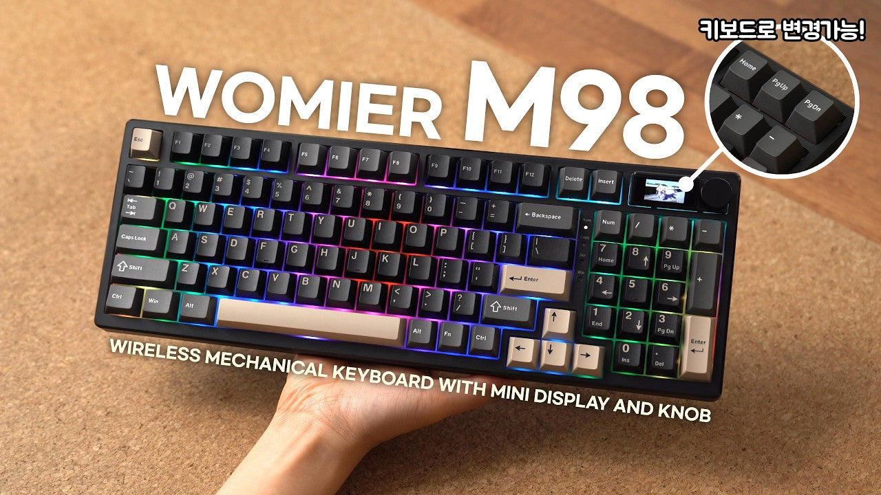 Womier M98 96% Wireless Mechanical Keyboard – Display & Knob