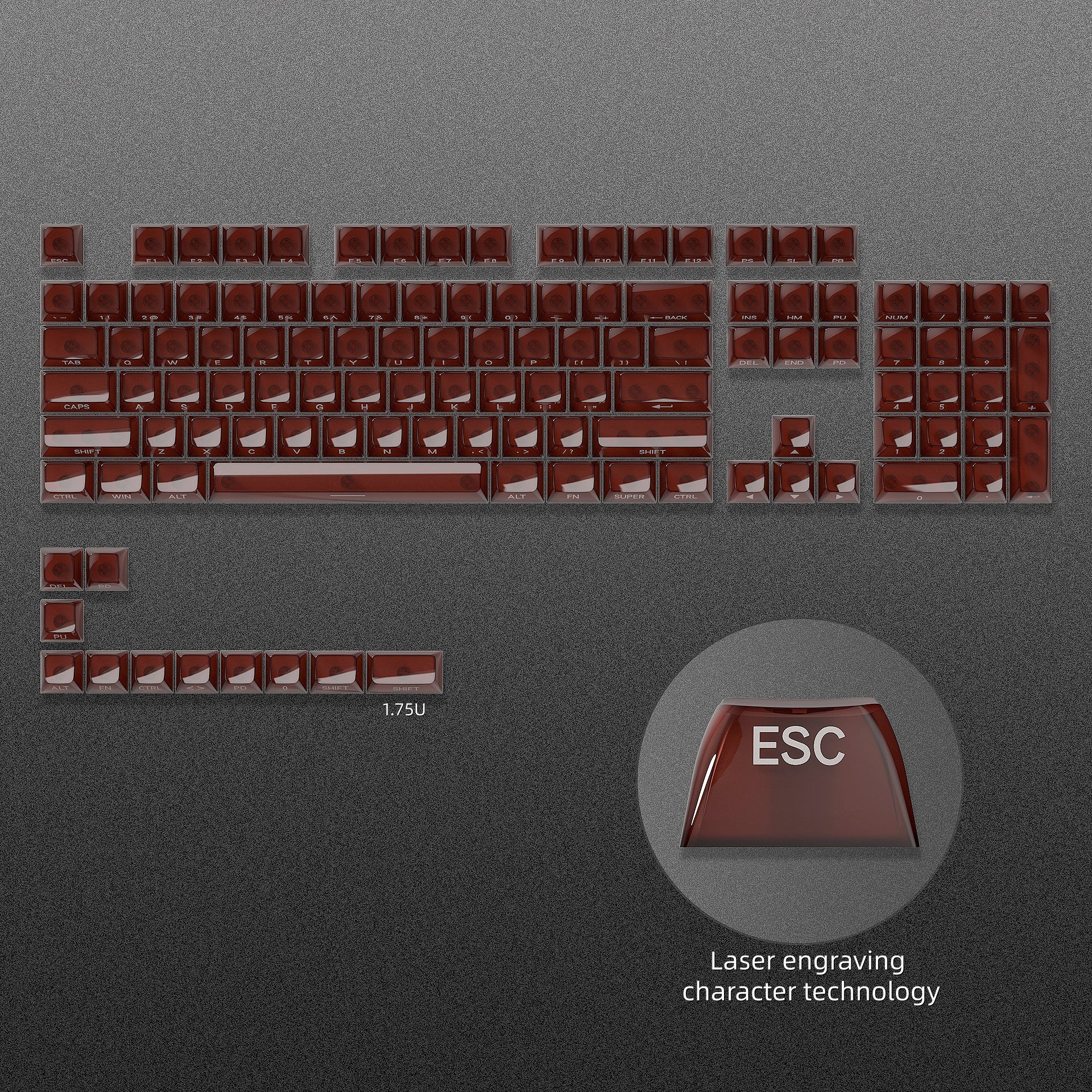 Womier Frosty Jello 115-Key MDA Profile Translucent PC Keycap Set