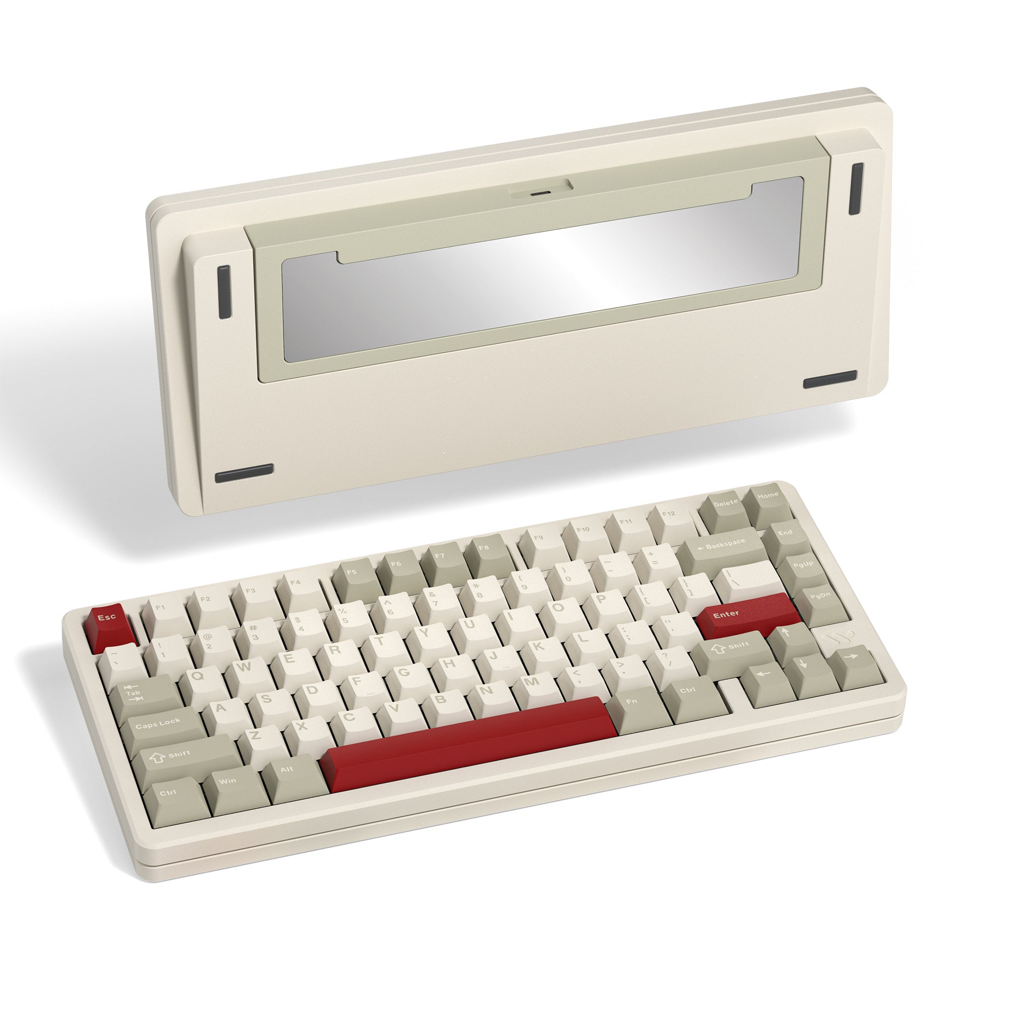 Womier SK75 beige is a customizable aluminum keyboard with gasket mounting, wireless capability, and VIA support for an optimal typing experience.
