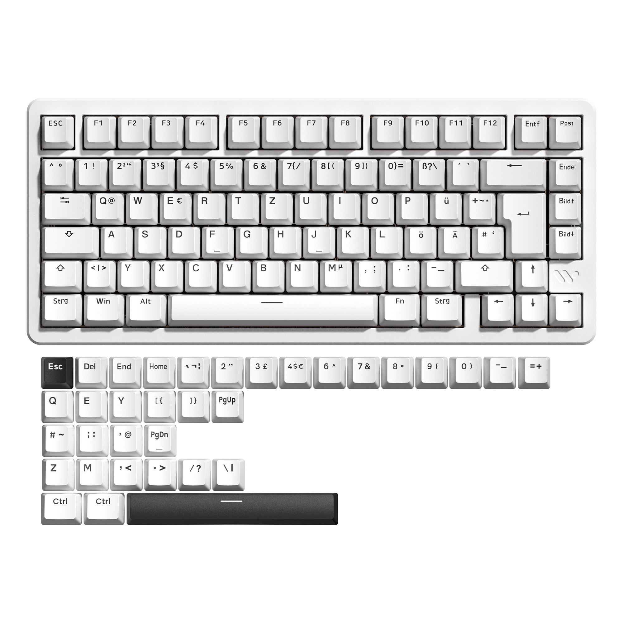 Womier SK75 75% ANSI/ISO VIA Wireless Aluminum Keyboard – Womier