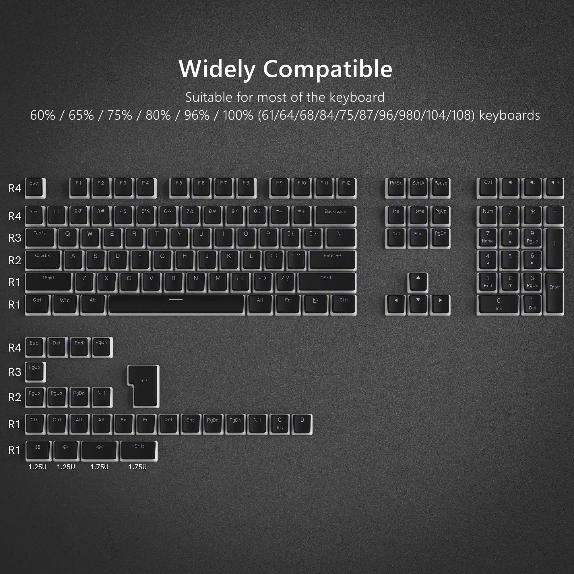 Womier Pudding OEM Profile 129-Key PBT Keycap