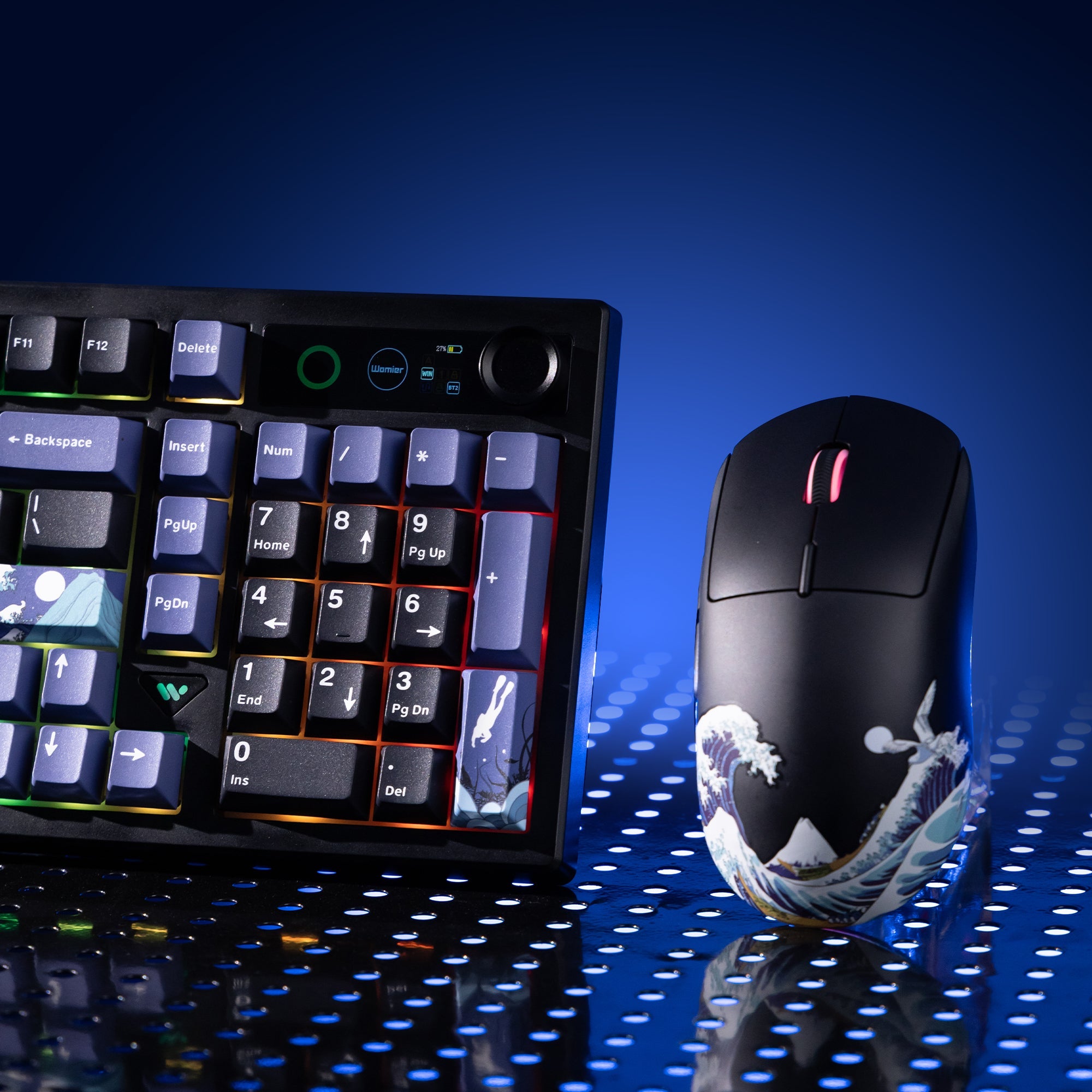 Compact Everyday Bundle— Womier L98 98% Keyboard + G57 Coral Sea Mouse - Womier Keyboard