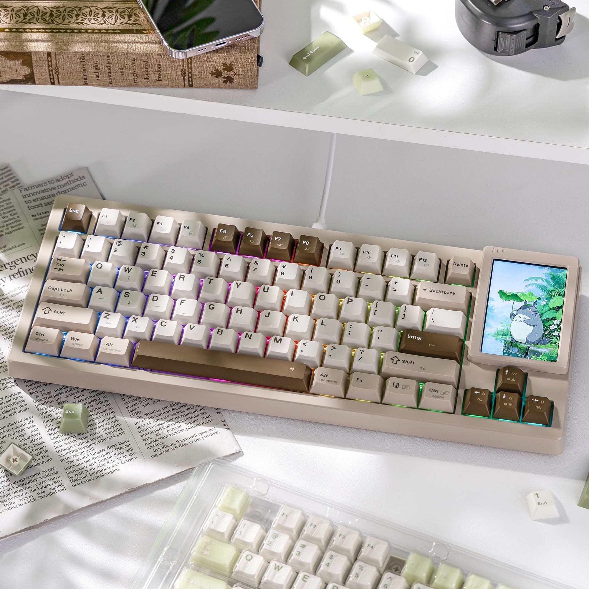 Creator Bundle — Womier DUO87 Keyboard + Cube Jade Cherry PBT Keycaps - Womier Keyboard