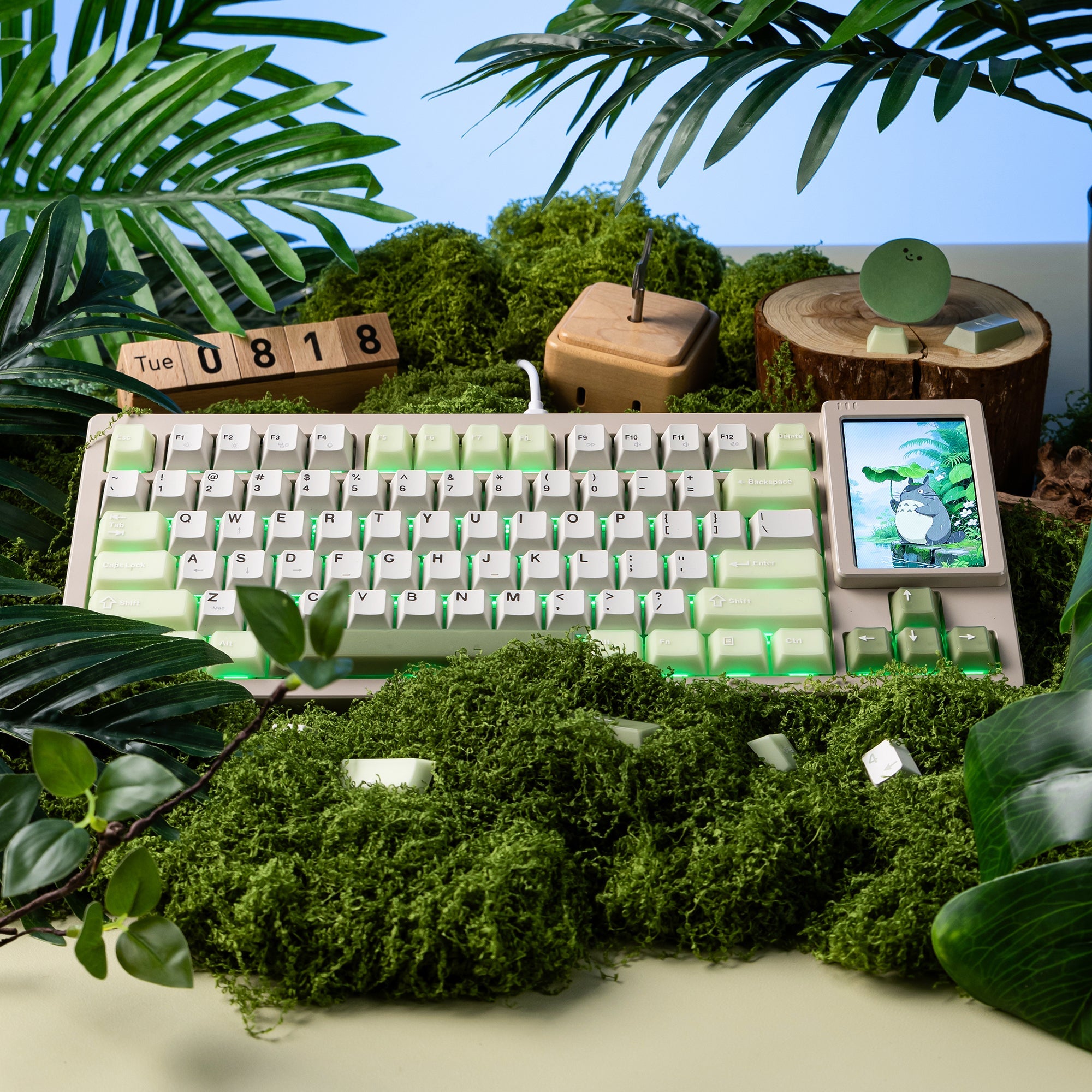 Creator Bundle — Womier DUO87 Keyboard + Cube Jade Cherry PBT Keycaps - Womier Keyboard