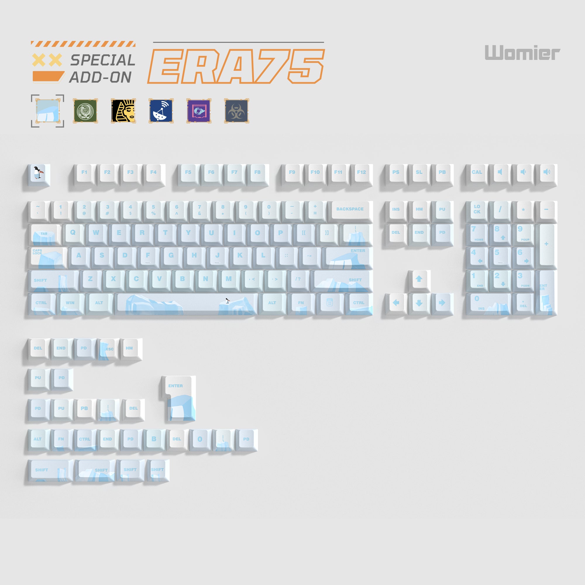 Womier ERA75 75% VIA Support Wireless Aluminum Mechanical Keyboard