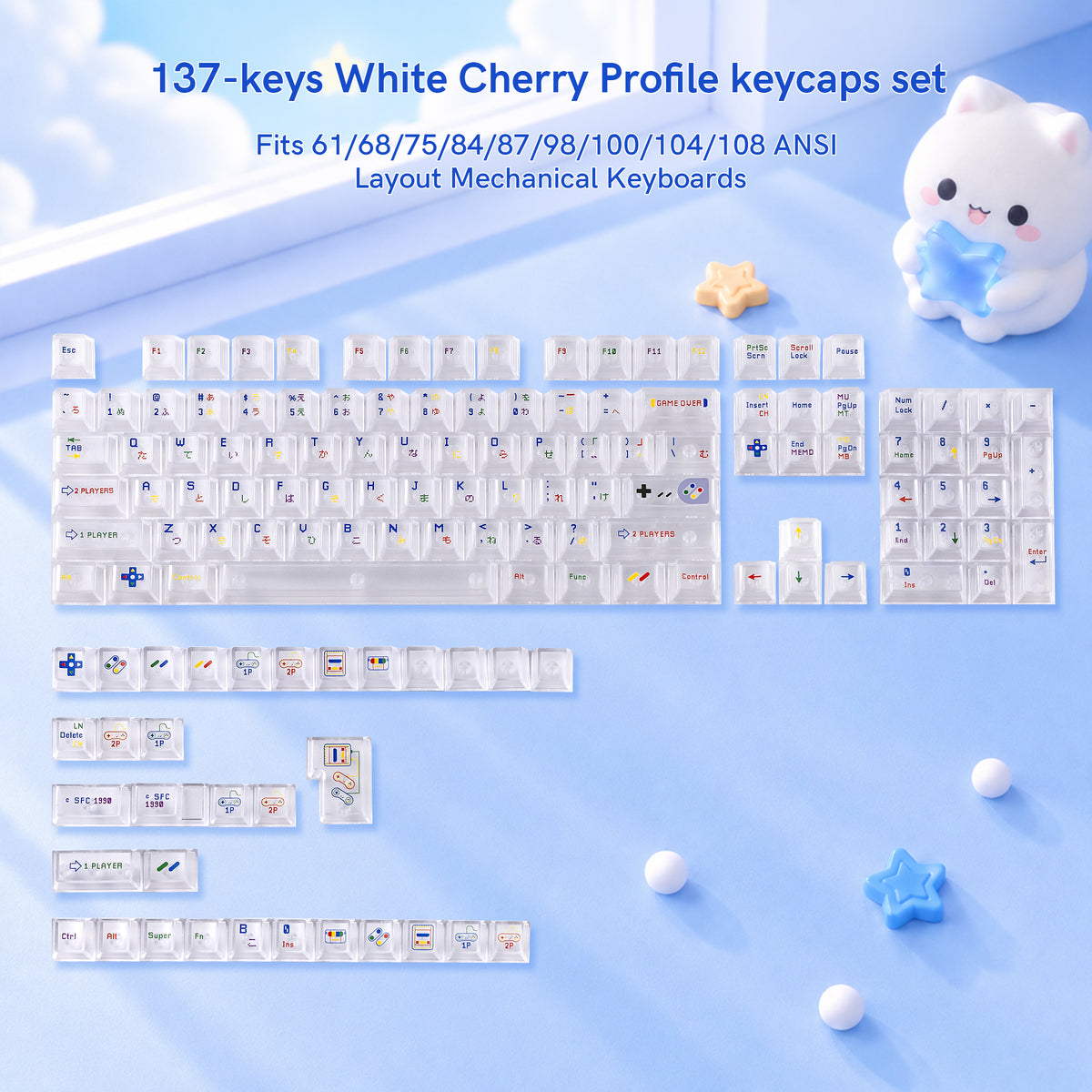 Womier Shine-Through Keycaps UV Print