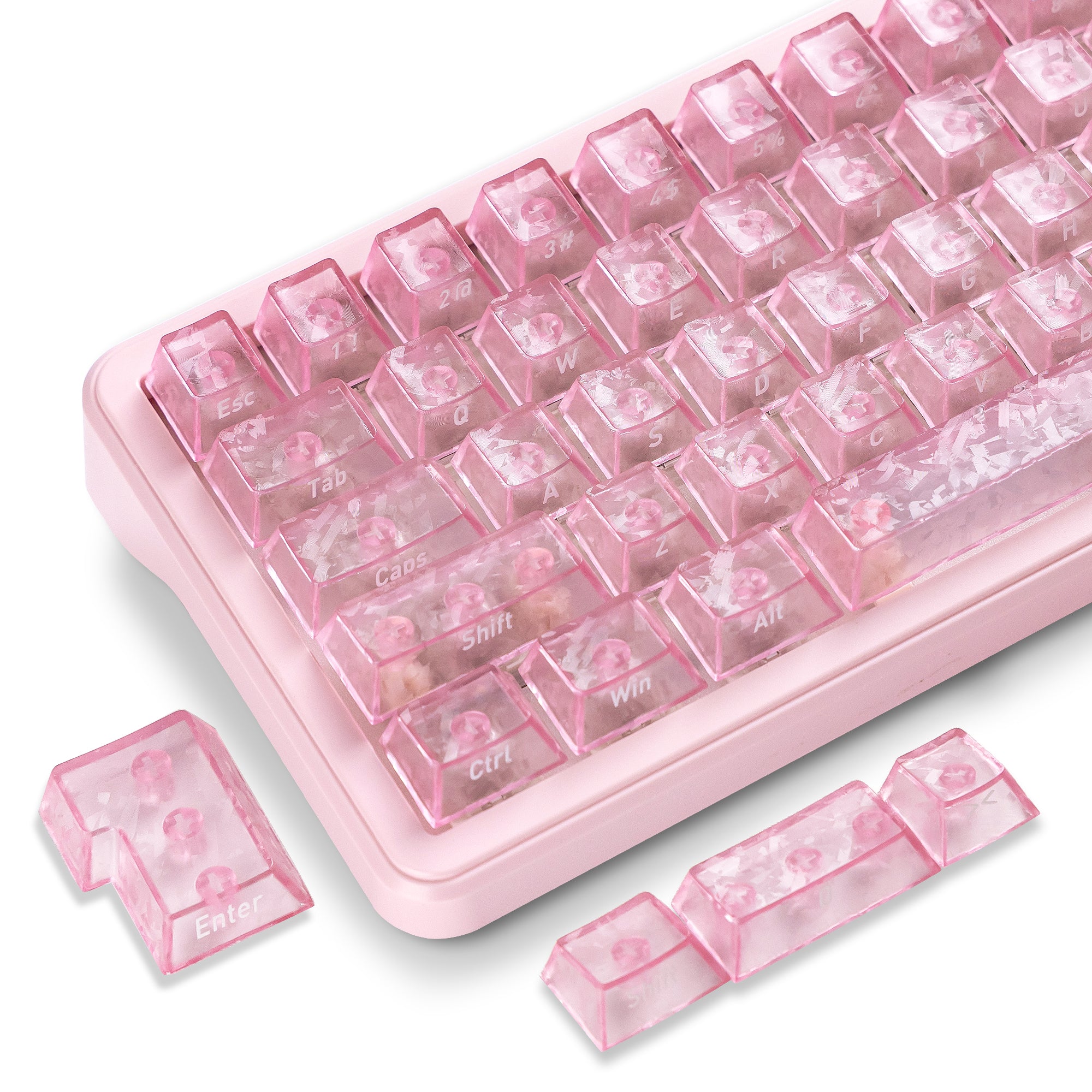 Womier Translucent Forged Side-Printed Carbon Keycaps (132-Key)