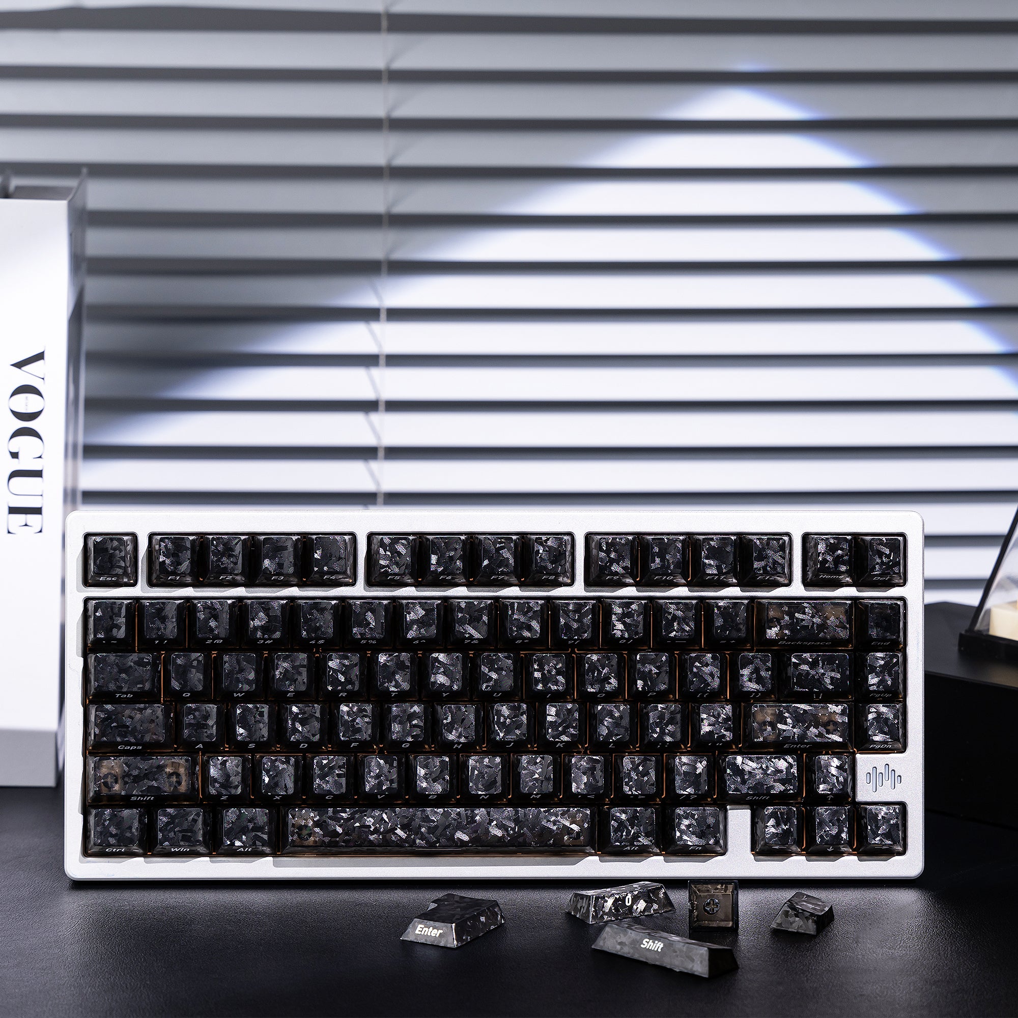 Womier Translucent Forged Side-Printed Carbon Keycaps (132-Key)