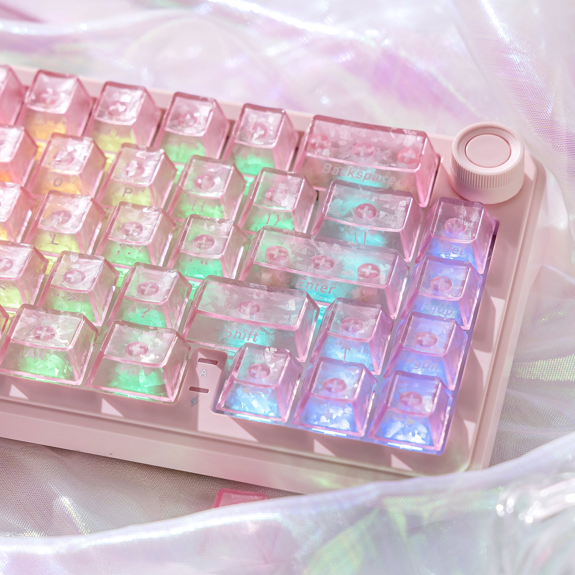 Womier Translucent Forged Side-Printed Carbon Keycaps (132-Key)