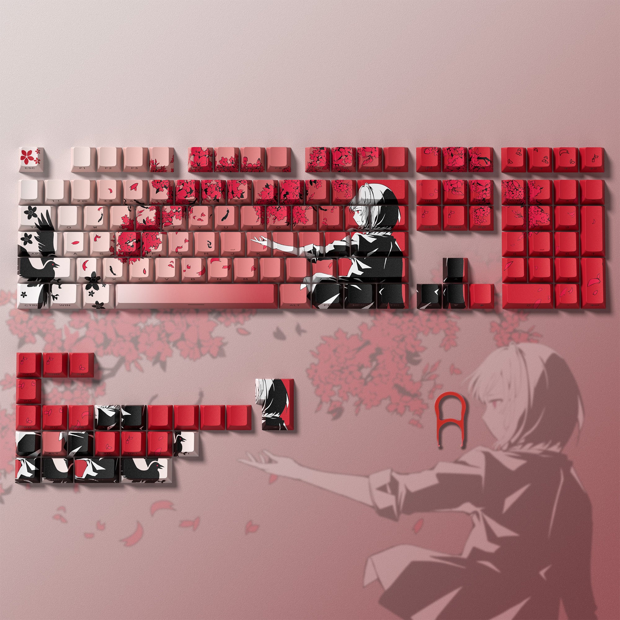 Womier Cherry Profile  Dye-Sub Side-Printed Keycaps  Set (129 Keys)