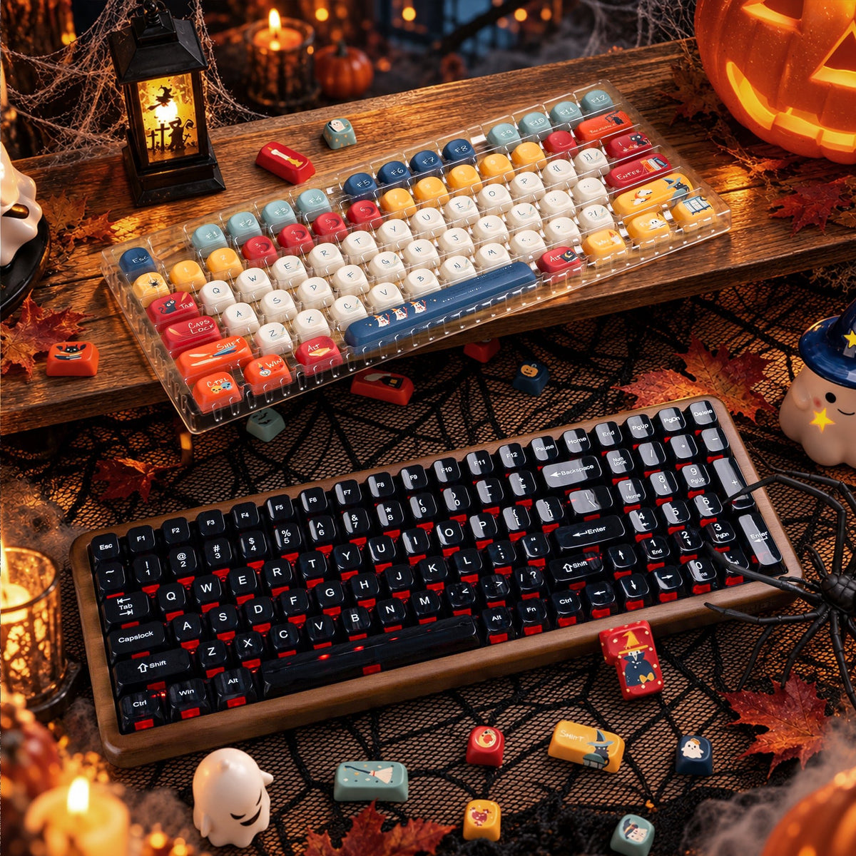 Halloween Aesthetic Bundle: Womier WD99 Keyboard + William Castle Keycaps - Womier Keyboard