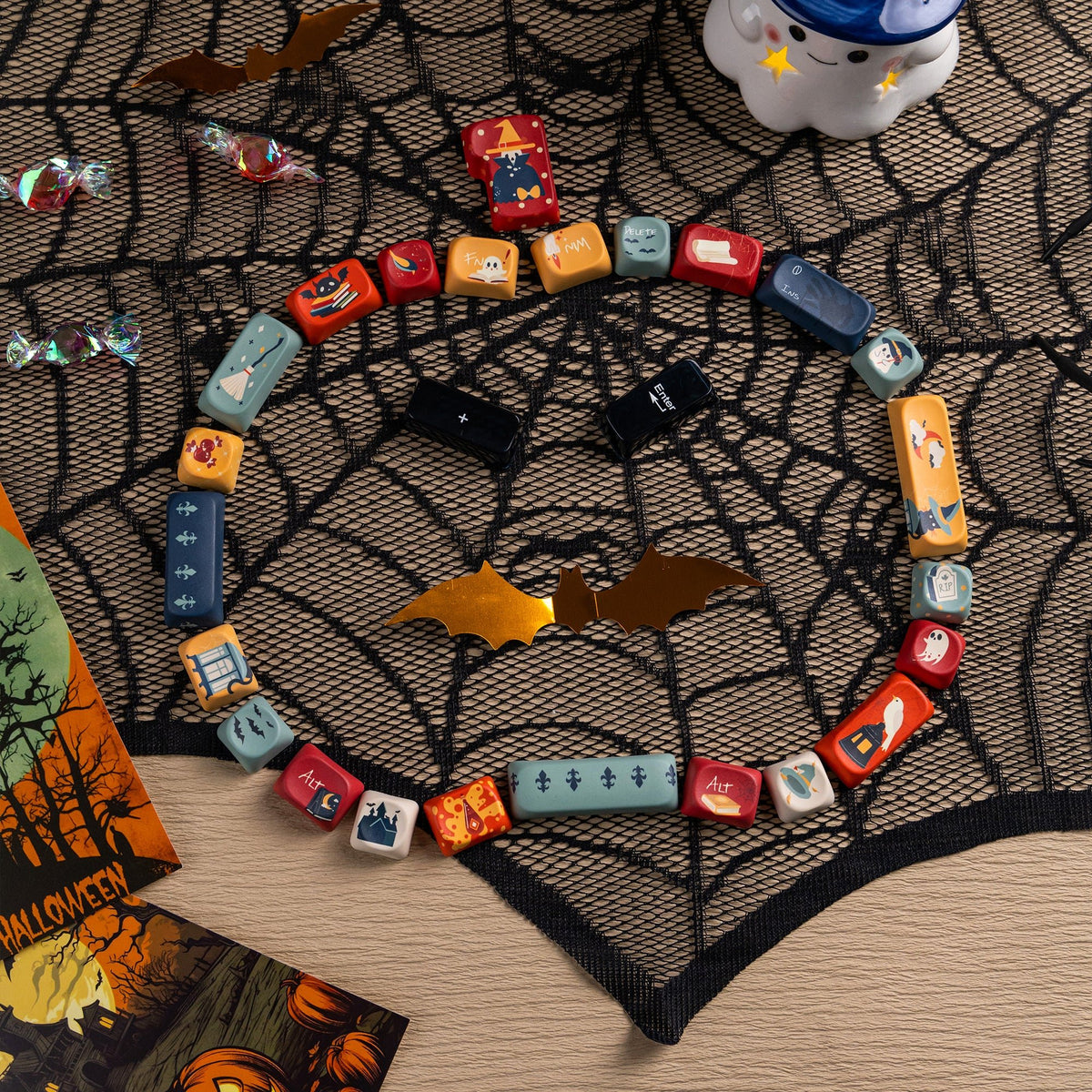 Halloween Aesthetic Bundle: Womier WD99 Keyboard + William Castle Keycaps - Womier Keyboard