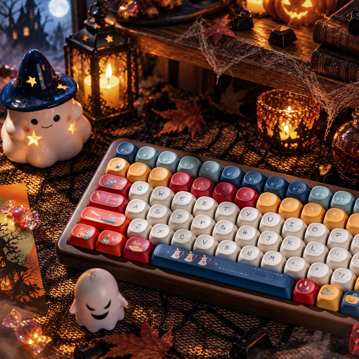 Halloween Aesthetic Bundle: Womier WD99 Keyboard + William Castle Keycaps - Womier Keyboard