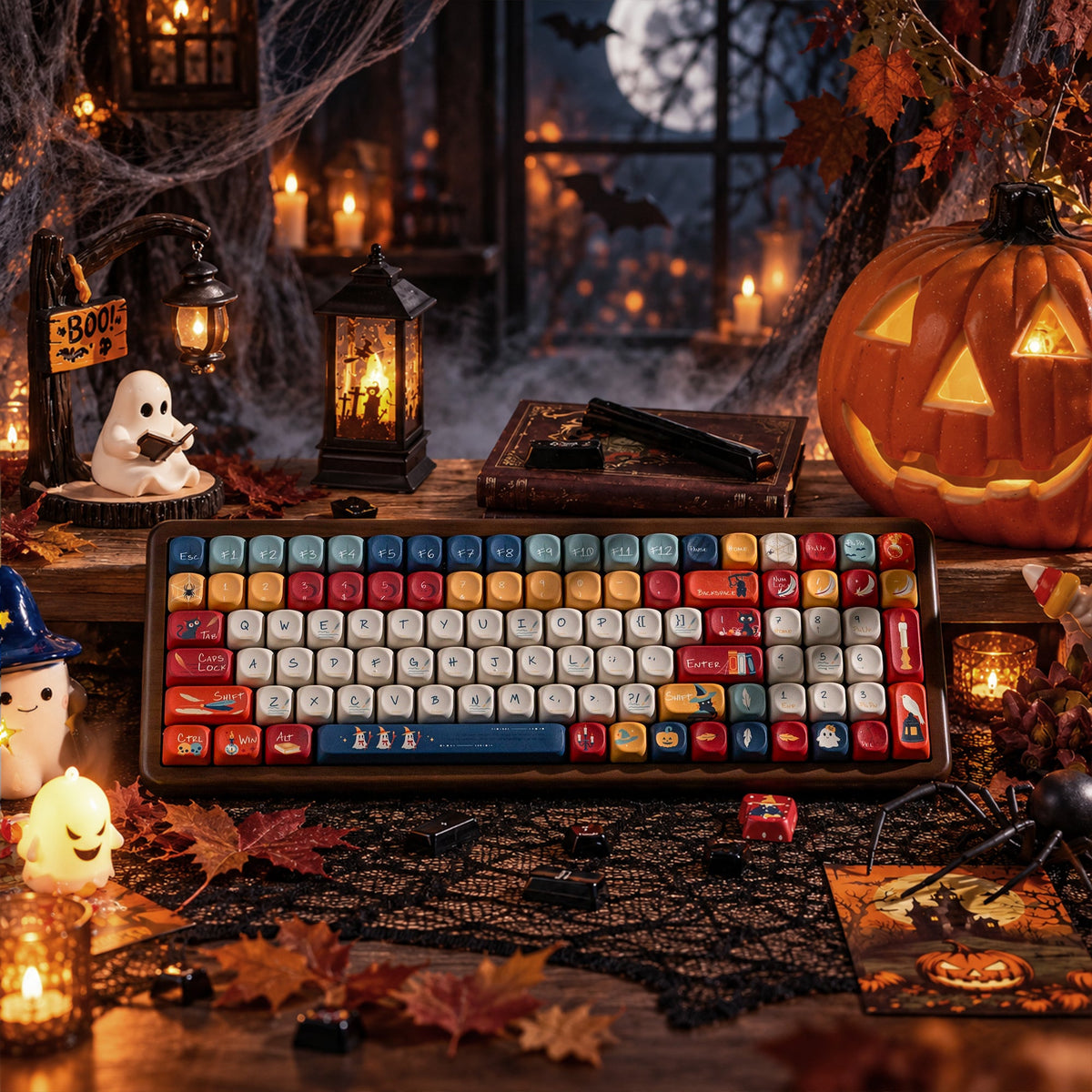 Halloween Aesthetic Bundle: Womier WD99 Keyboard + William Castle Keycaps - Womier Keyboard