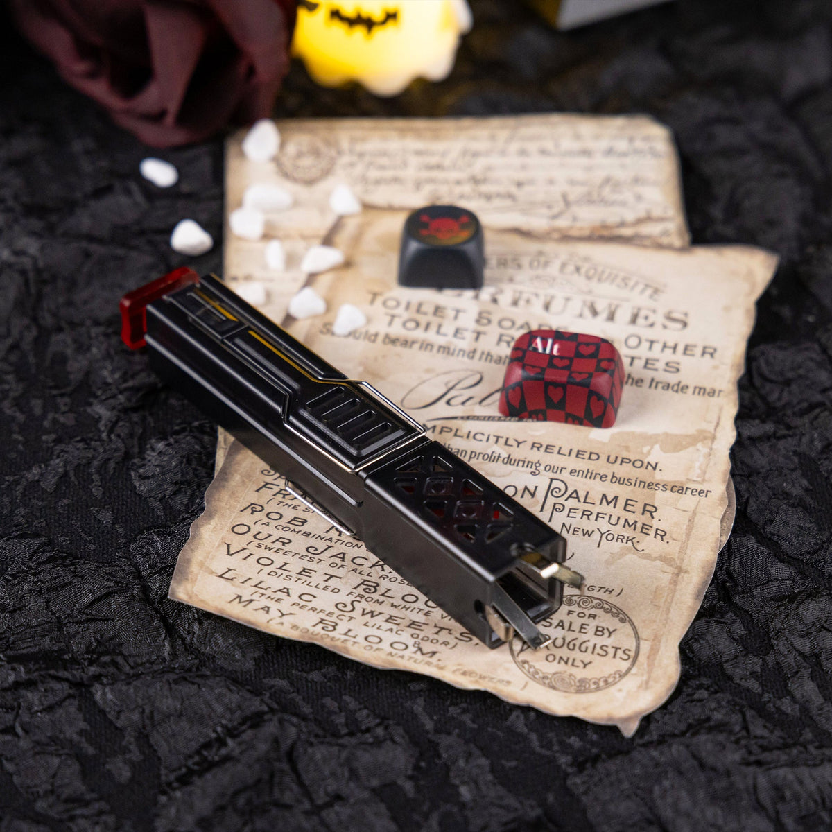 Halloween Bloody Mary Bundle — Womier WD99 Wooden Keyboard + Dark Red Rose Candy MOA PBT Keycaps - Womier Keyboard