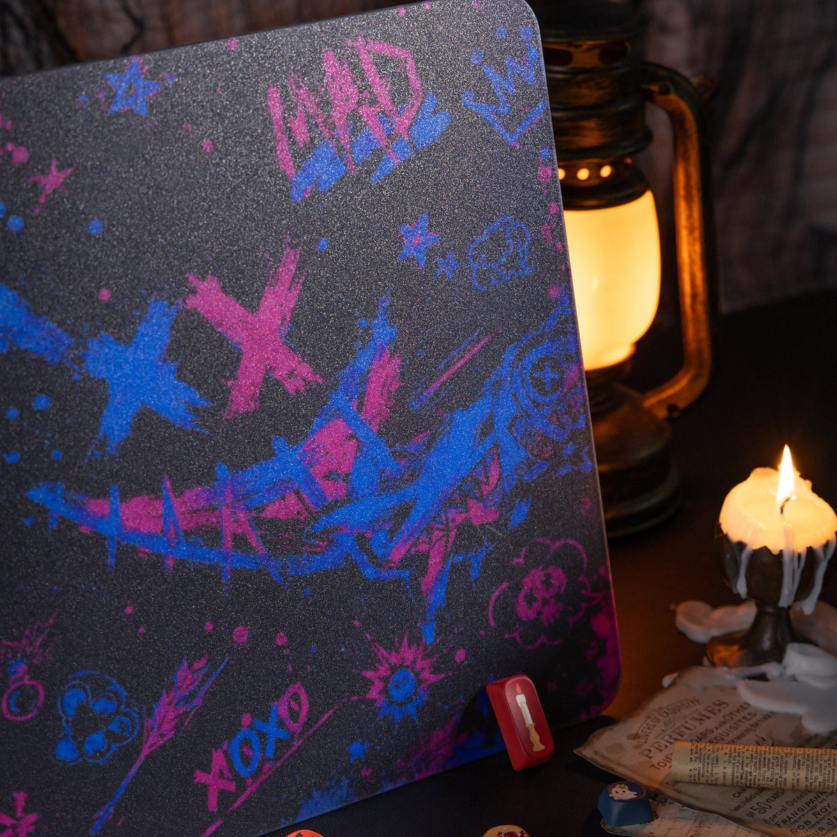 Halloween Haunted Castle Bundle — Womier WD75 HE Keyboard + William Castle MOA PBT Keycaps + Red Graffiti Glass Mouse Pad - Womier Keyboard