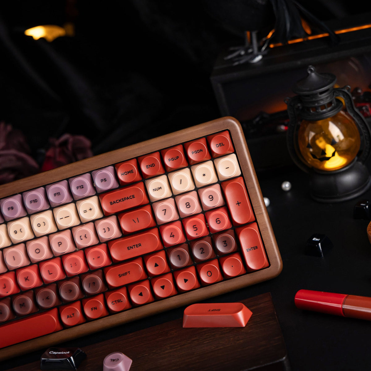 Halloween Lipstick Vintage Bundle — Womier WD99 Keyboard + Womier Lipstick 132-Key MOA Profile Translucent - Womier Keyboard
