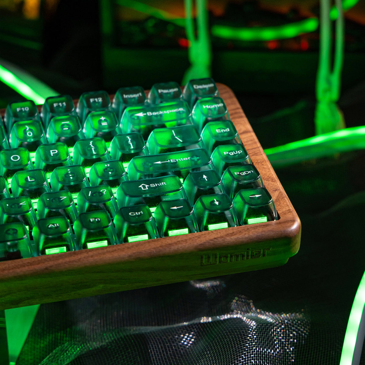 Halloween Toxic Mist Bundle — Womier WD75 HE Keyboard + Gradient Green Translucent MDA Backlit Keycaps - Womier Keyboard