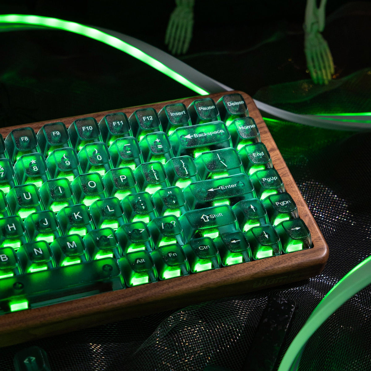 Halloween Toxic Mist Bundle — Womier WD75 HE Keyboard + Gradient Green Translucent MDA Backlit Keycaps - Womier Keyboard