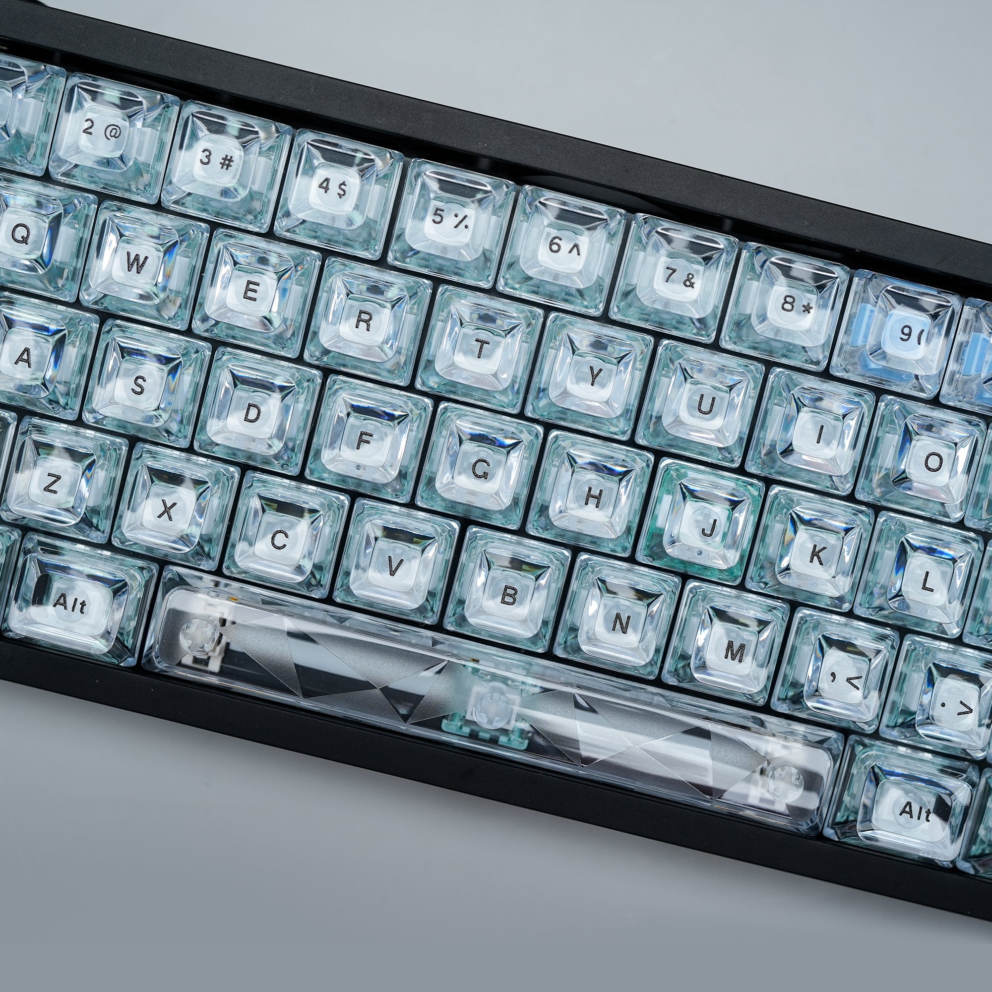 Ice Cube Clear Keycaps - Crystal Ice Keycaps Set for Mechanical Keyboard - Womier Keyboard