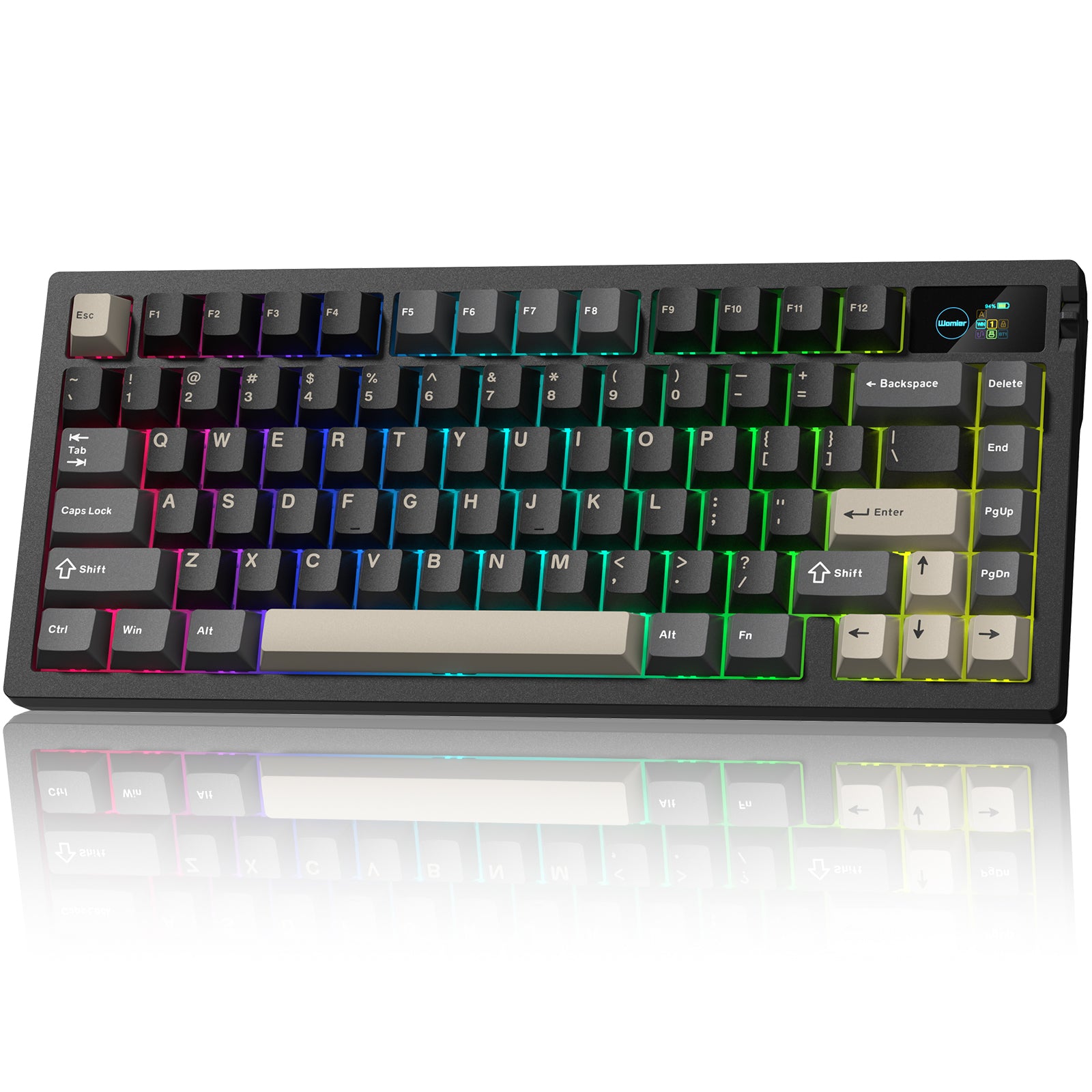 Womier L80 75% Wireless Mechanical Keyboard with TFT Screen & Knob