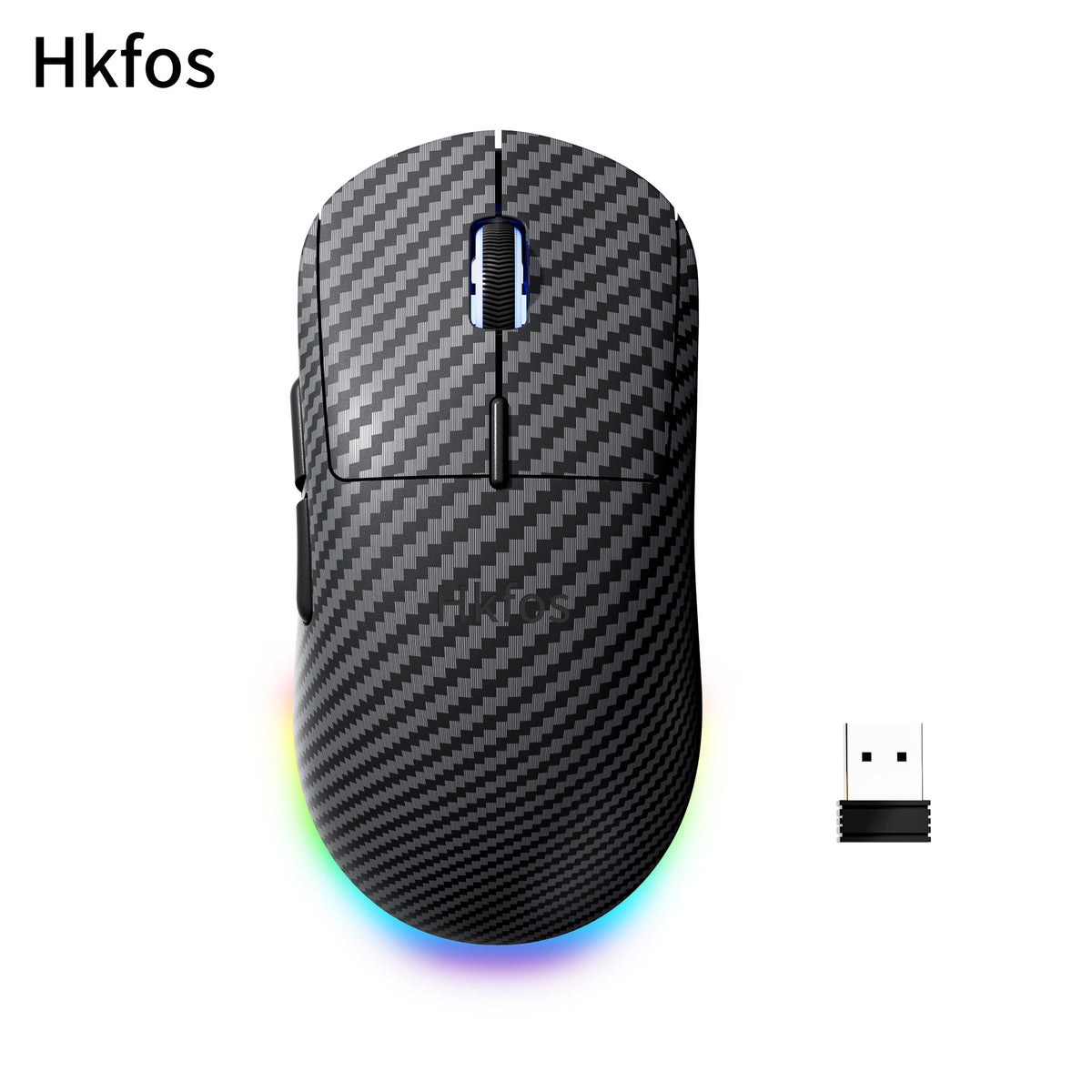 Hkfos G57 Tri-Mode Wireless Gaming Mouse – Carbon Fiber Texture