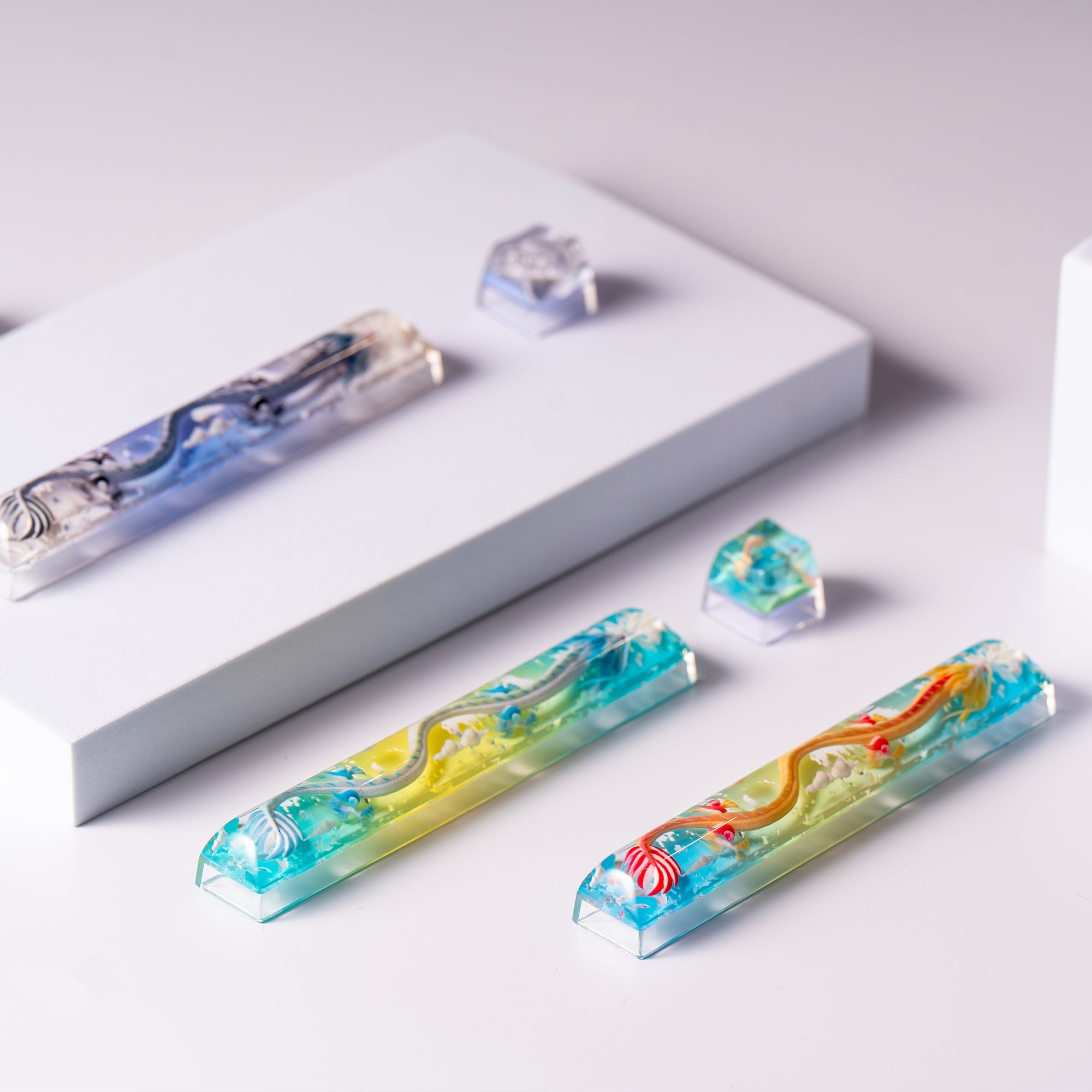 Womier Auspicious Dragon Artisan Resin Keycaps (5 Colorways) - Womier Keyboard