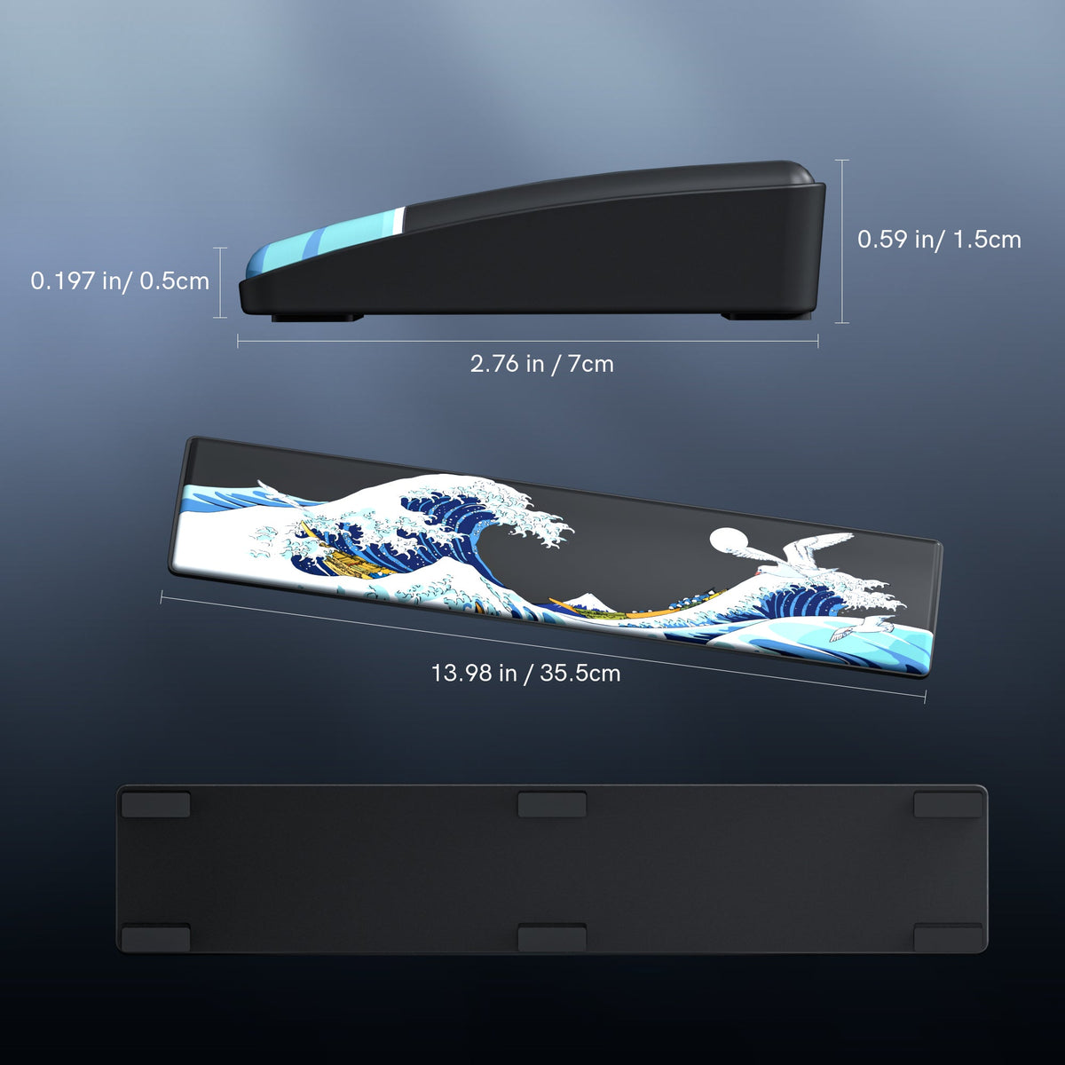 Womier Black Coral Sea Keyboard Wrist Rest - Womier Keyboard