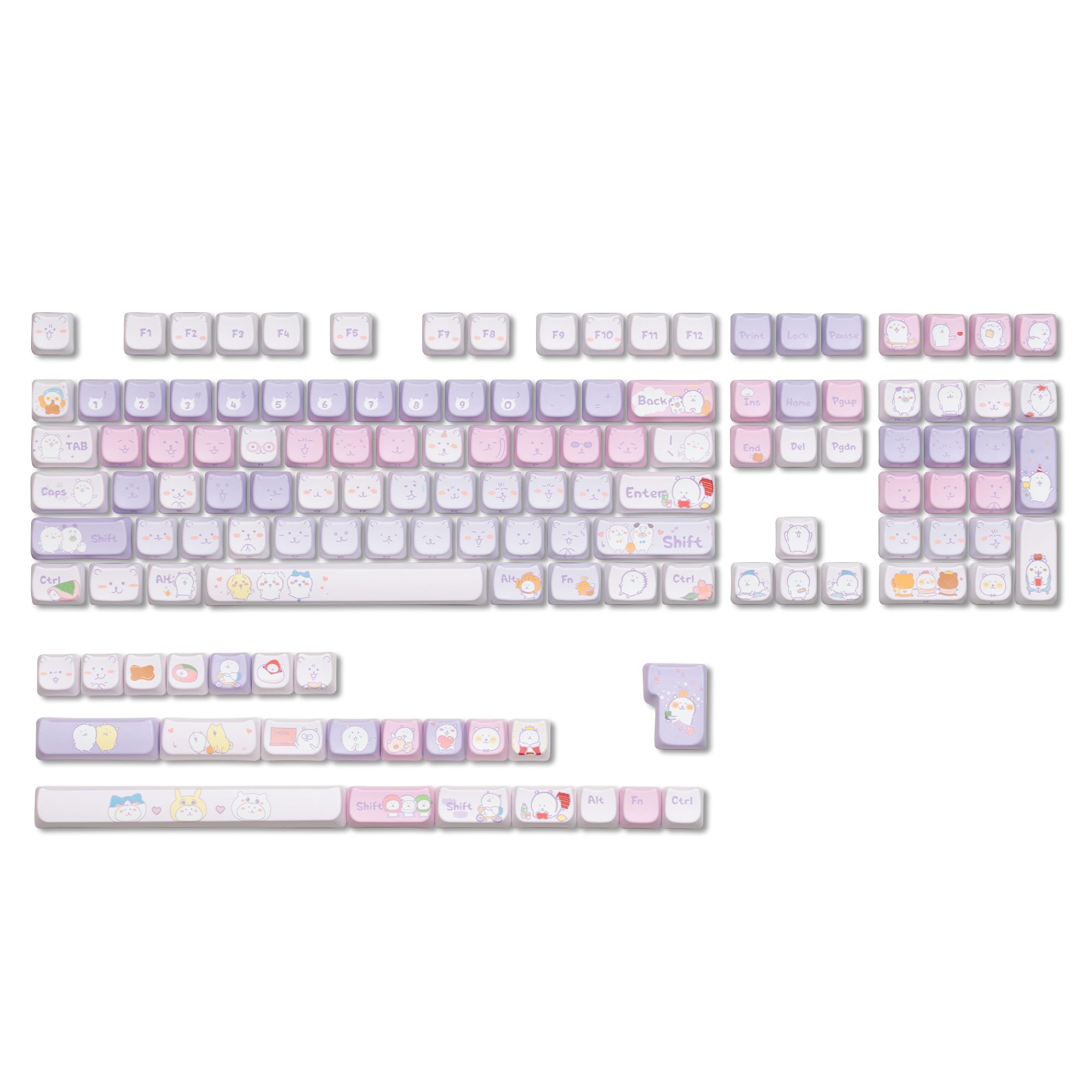 Womier Blushed Animals MAO Profile Dye-Sub PBT Keycap Set (5 Colorways) - Womier Keyboard