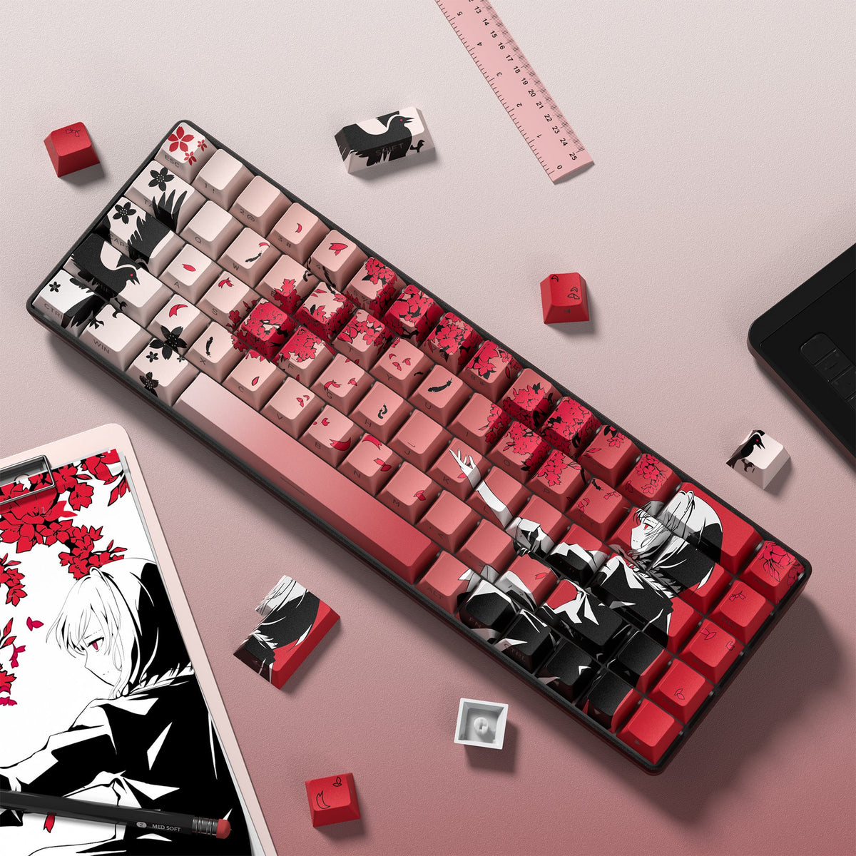 Womier Cherry Profile Dye-Sub Side-Printed Keycaps Set (129 Keys) - Womier Keyboard
