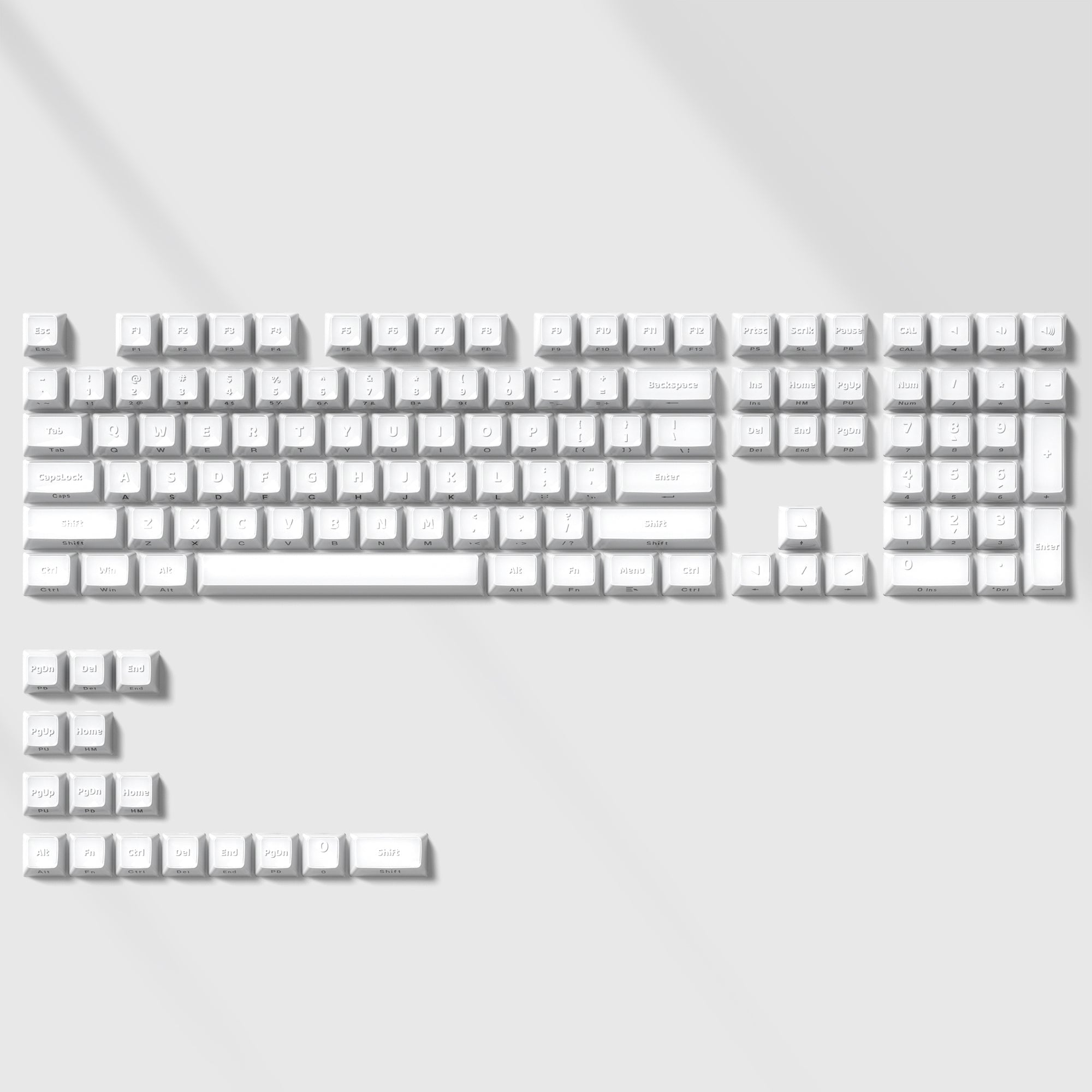 Womier Crystal Jello 124 - Key Side - Printed ASA Profile Keycap Set - Womier Keyboard