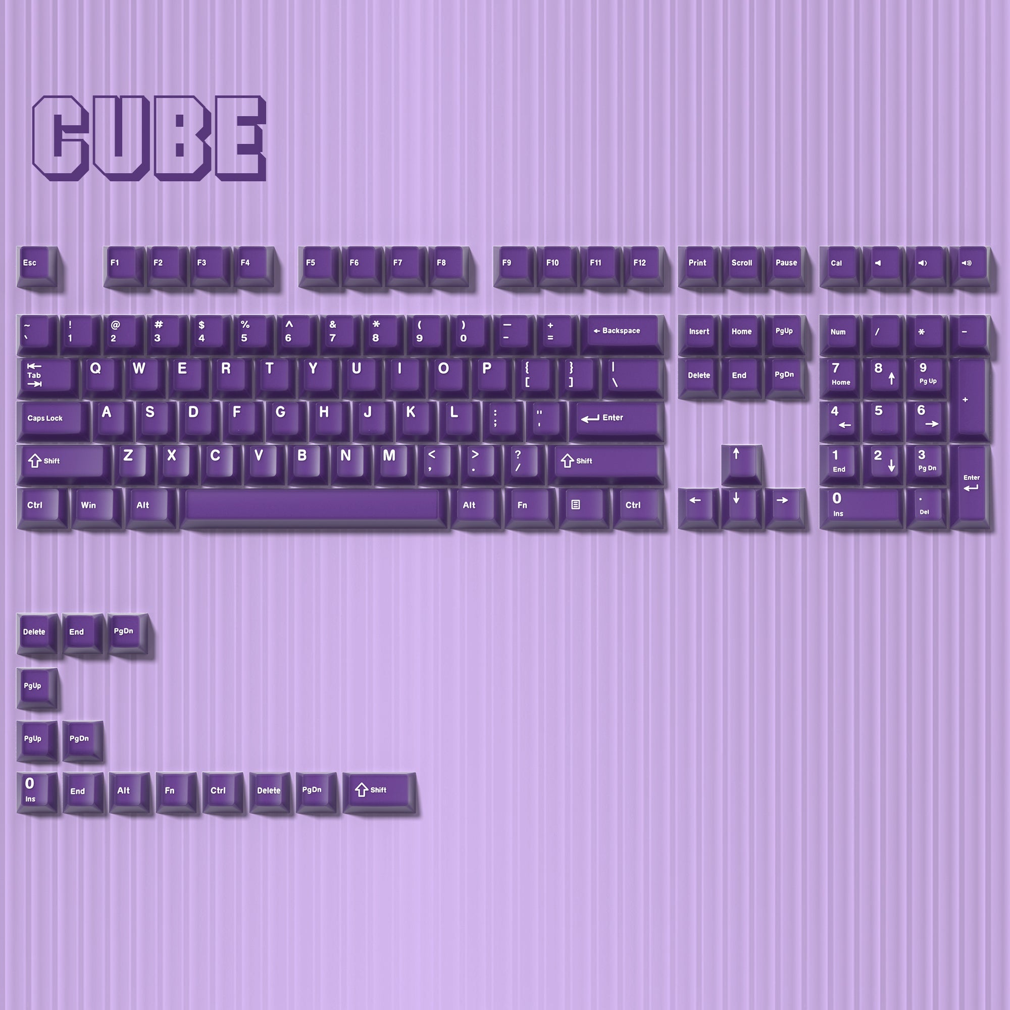 Womier Cube Jade Double - Shot Cherry Profile PBT Keycap Set - Womier Keyboard