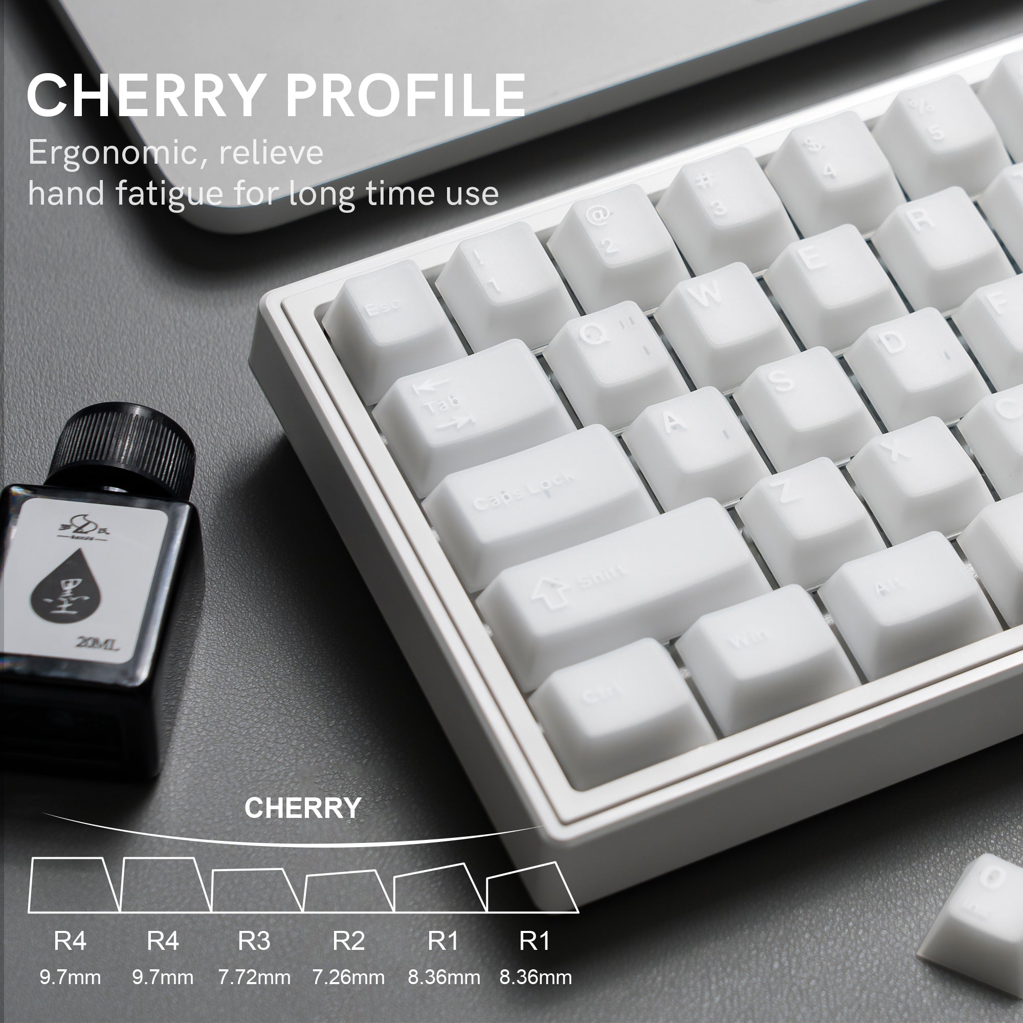 Womier Cube Jade Double - Shot Cherry Profile PBT Keycap Set - Womier Keyboard