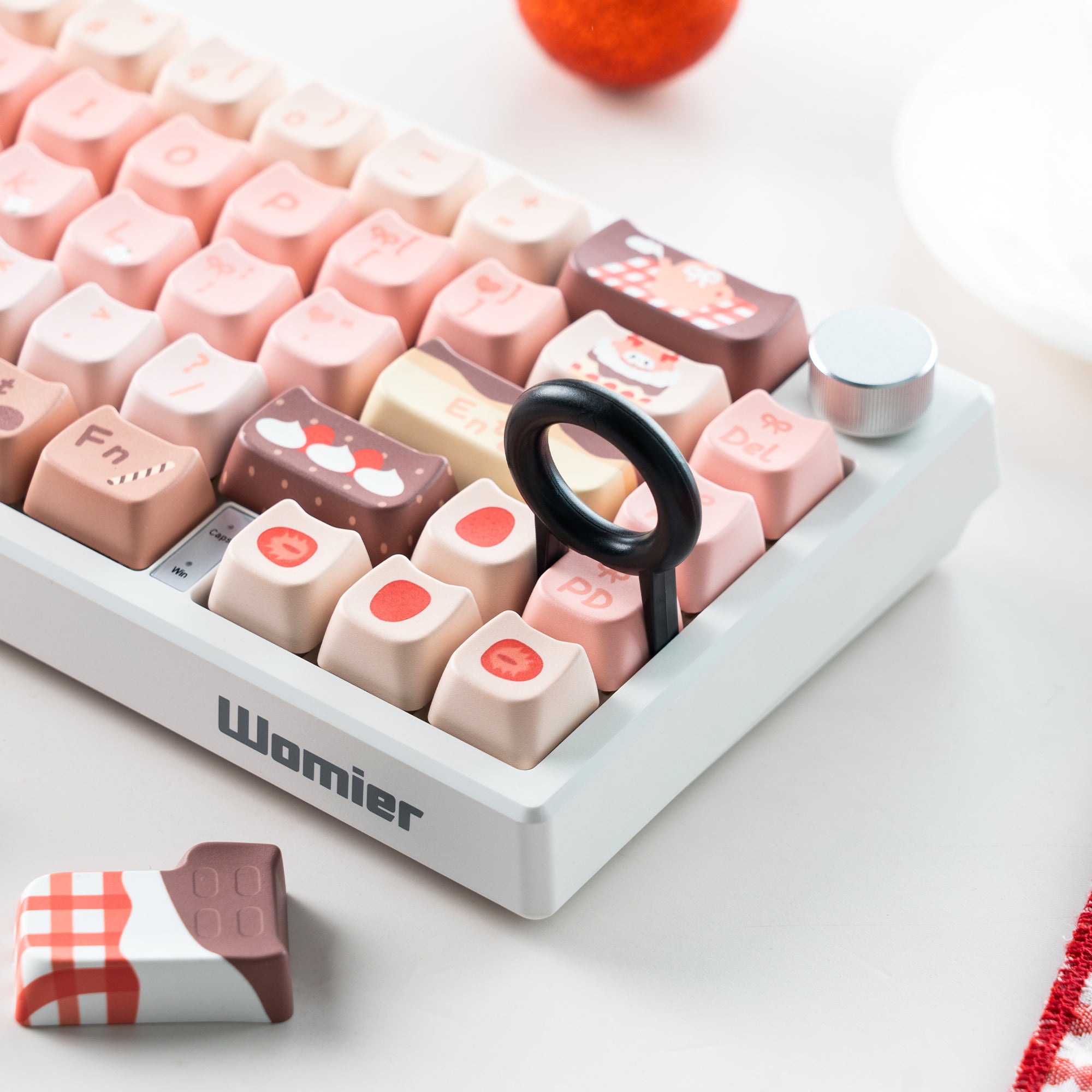 Dye-Sublimation Printing on Strawberry Chocolate Keycap – Crisp Legends