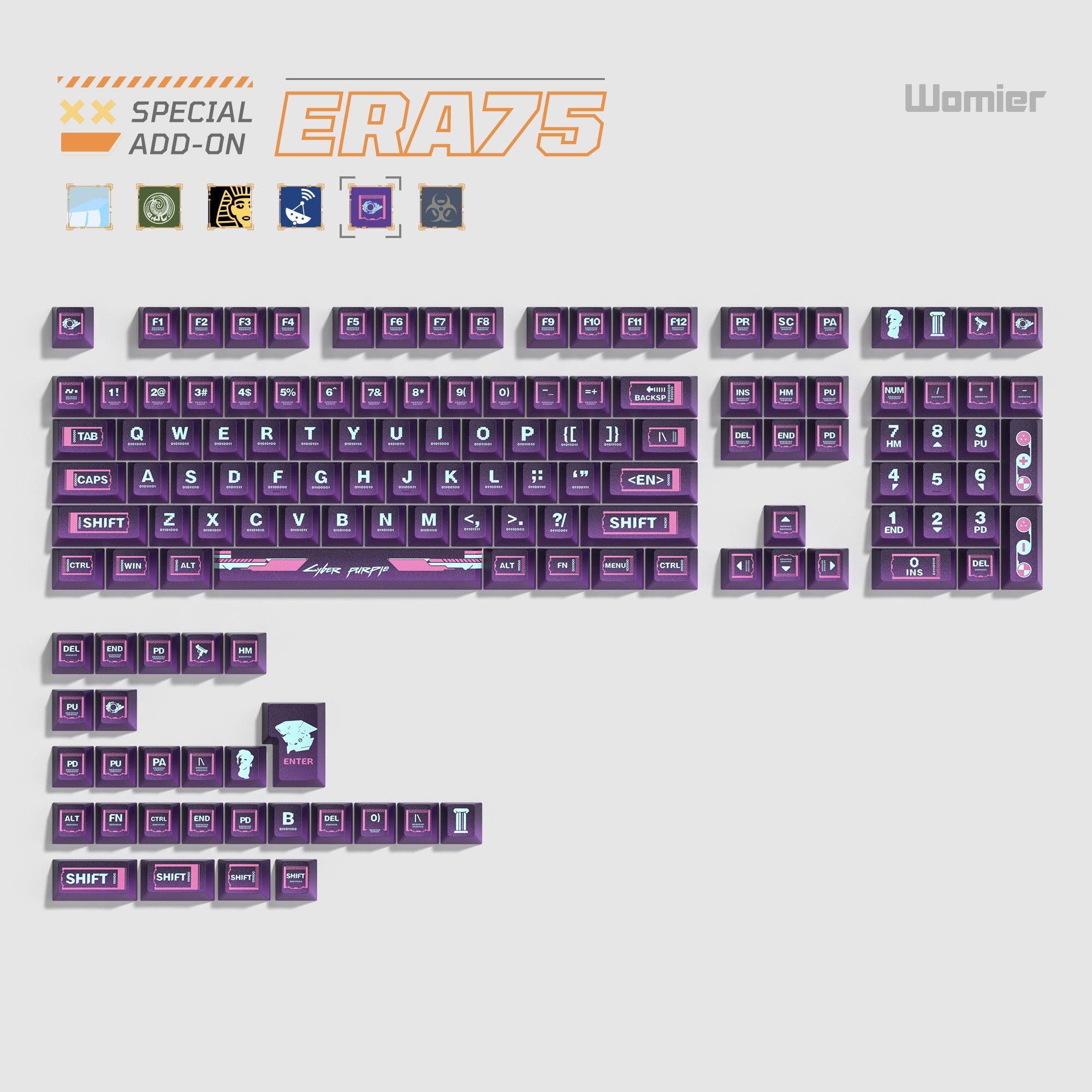 Womier Eravolution Cherry Profile Dye - Sublimation PBT Keycap Set - Womier Keyboard