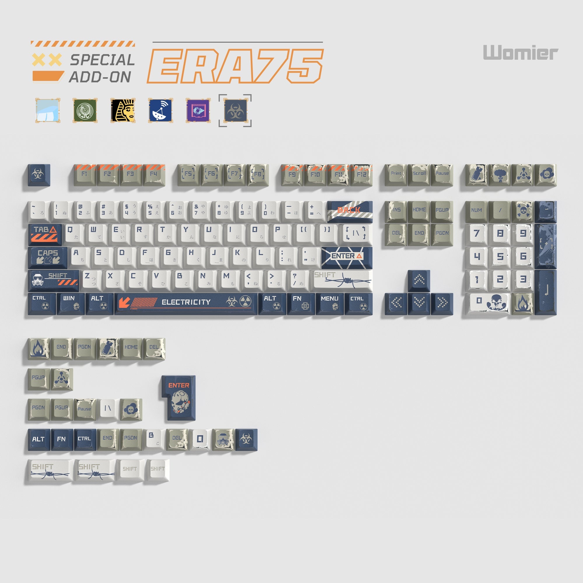 Womier Eravolution Cherry Profile Dye - Sublimation PBT Keycap Set - Womier Keyboard