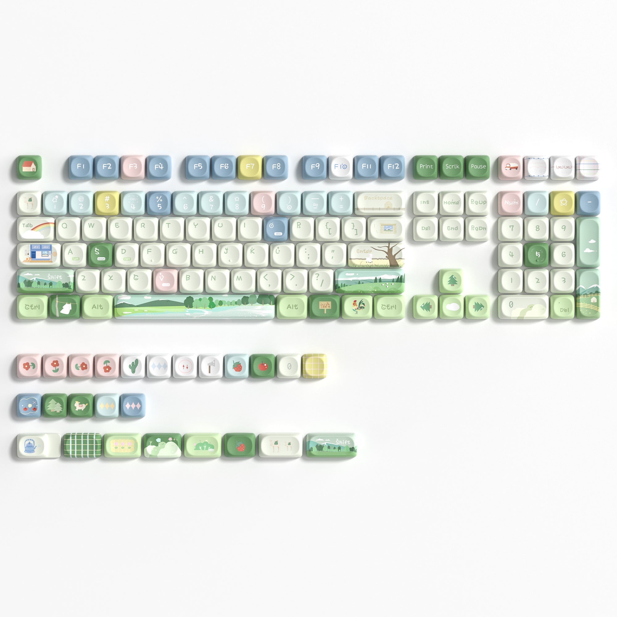 Womier Forest Animals MOA Profile Dye - Sublimation PBT Keycap Set - Womier Keyboard