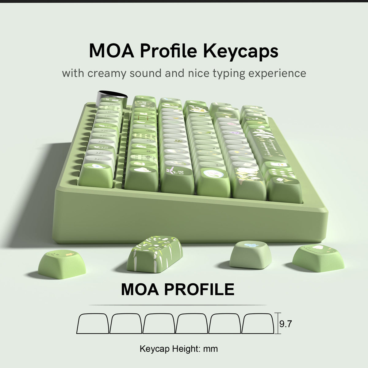 Womier Forest MOA Profile Dye-Sublimation PBT Keycap Set - Womier Keyboard