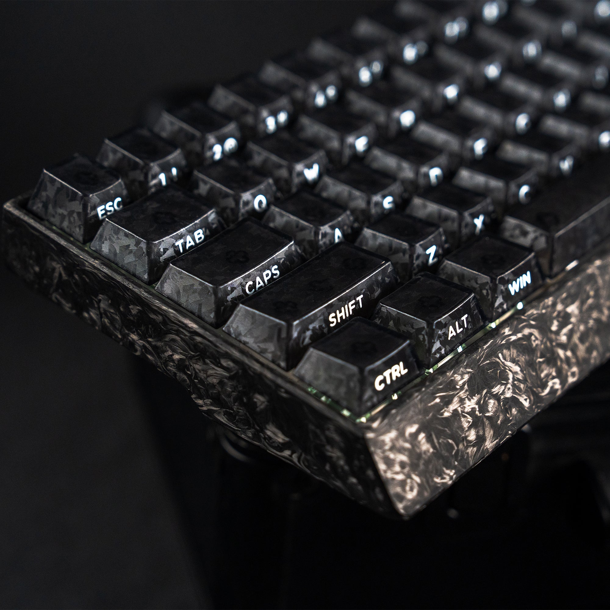 Womier Forged Carbon 109 - Key Cherry Profile PBT Keycap Set - Womier Keyboard