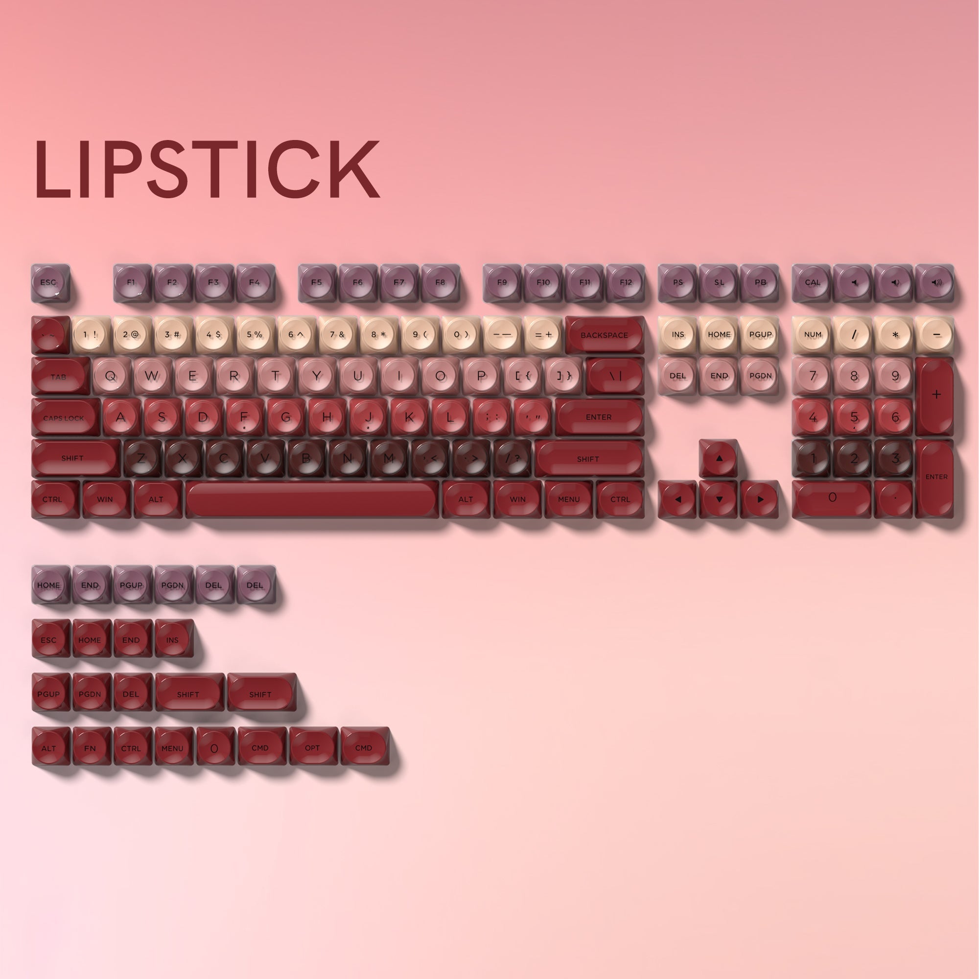 Womier Foundation/Lipstick 132 - Key MOA Profile Translucent PBT+PC Keycap Set - Womier Keyboard
