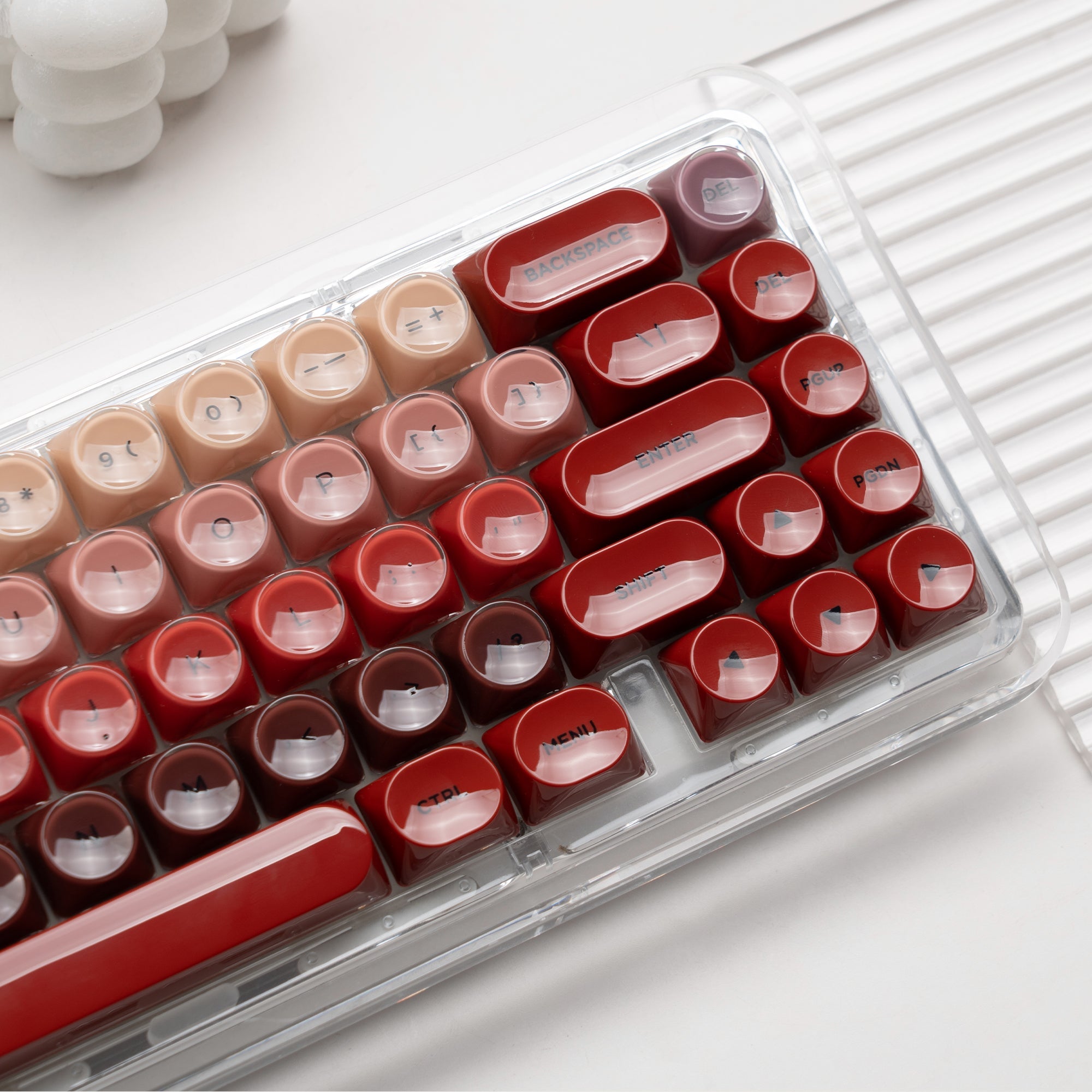 Womier Foundation/Lipstick 132 - Key MOA Profile Translucent PBT+PC Keycap Set - Womier Keyboard