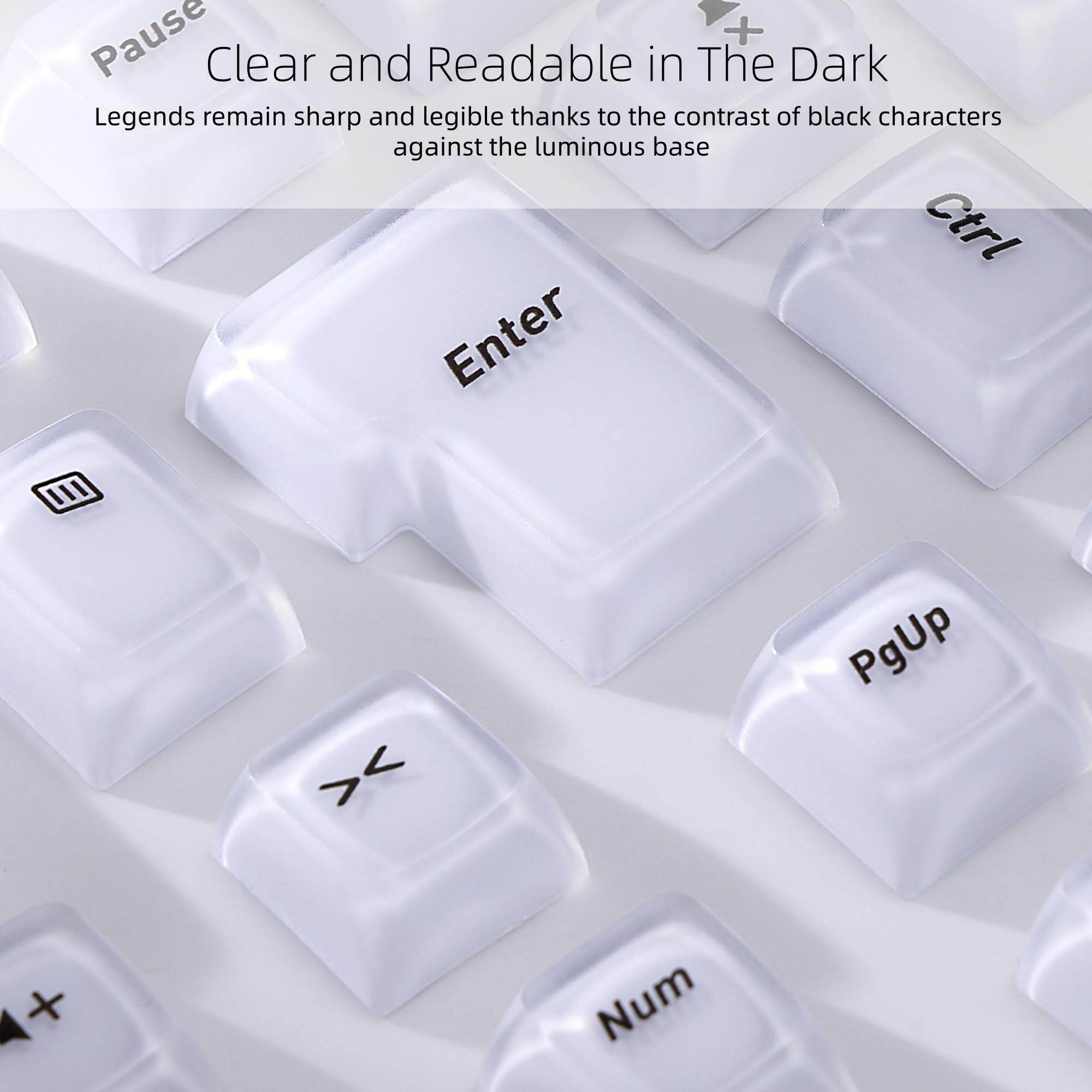 Womier Frosted Heavy Crystal CSA Profile Keycaps(132-Key) - Womier Keyboard