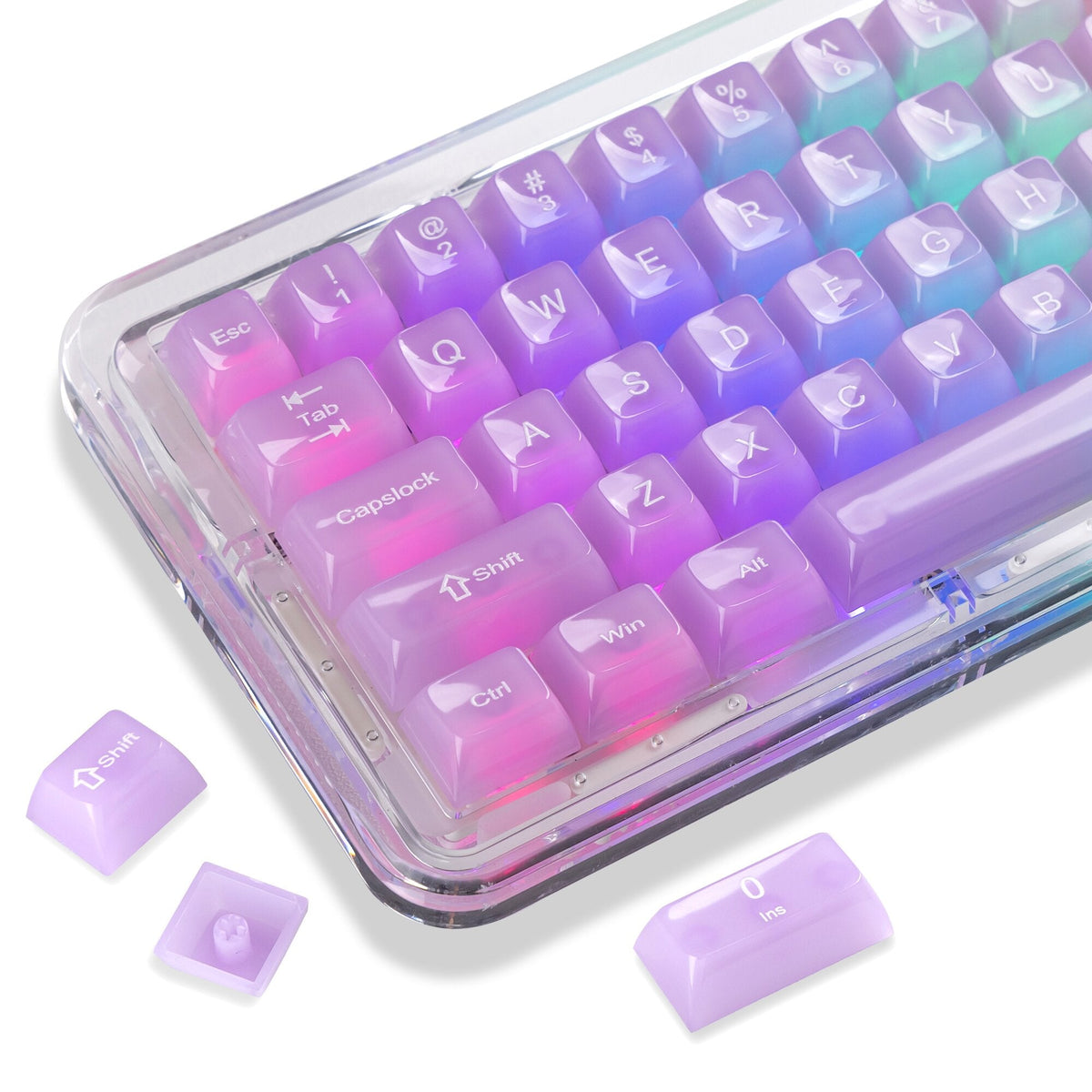 Womier Frosty Jello 115-Key MDA Profile Translucent PC Keycap Set - Womier Keyboard