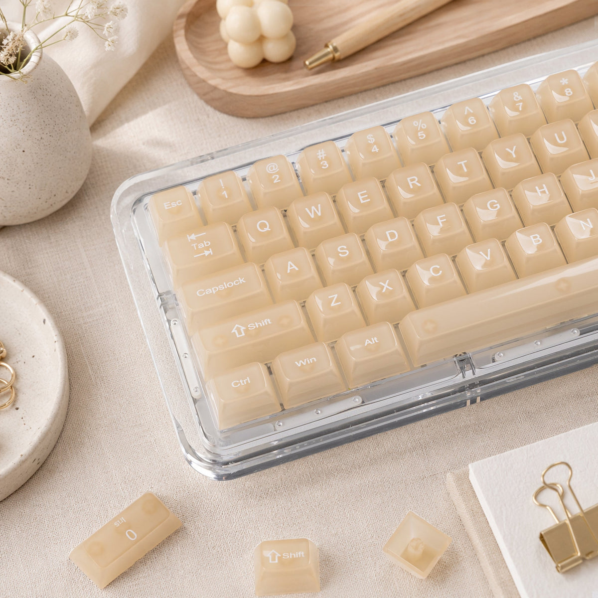 Womier Frosty Jello 115-Key MDA Profile Translucent PC Keycap Set - Womier Keyboard