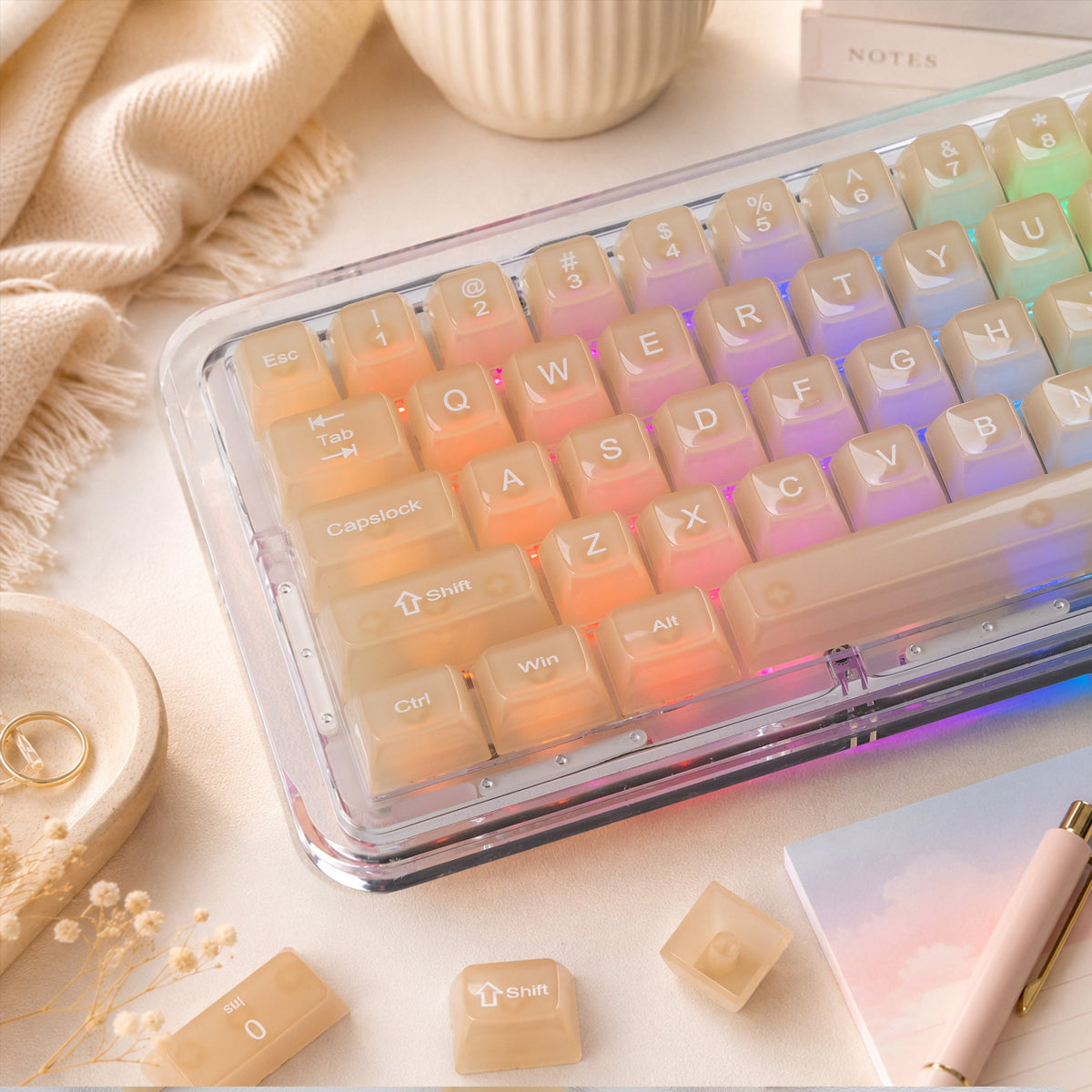 Womier Frosty Jello 115-Key MDA Profile Translucent PC Keycap Set - Womier Keyboard